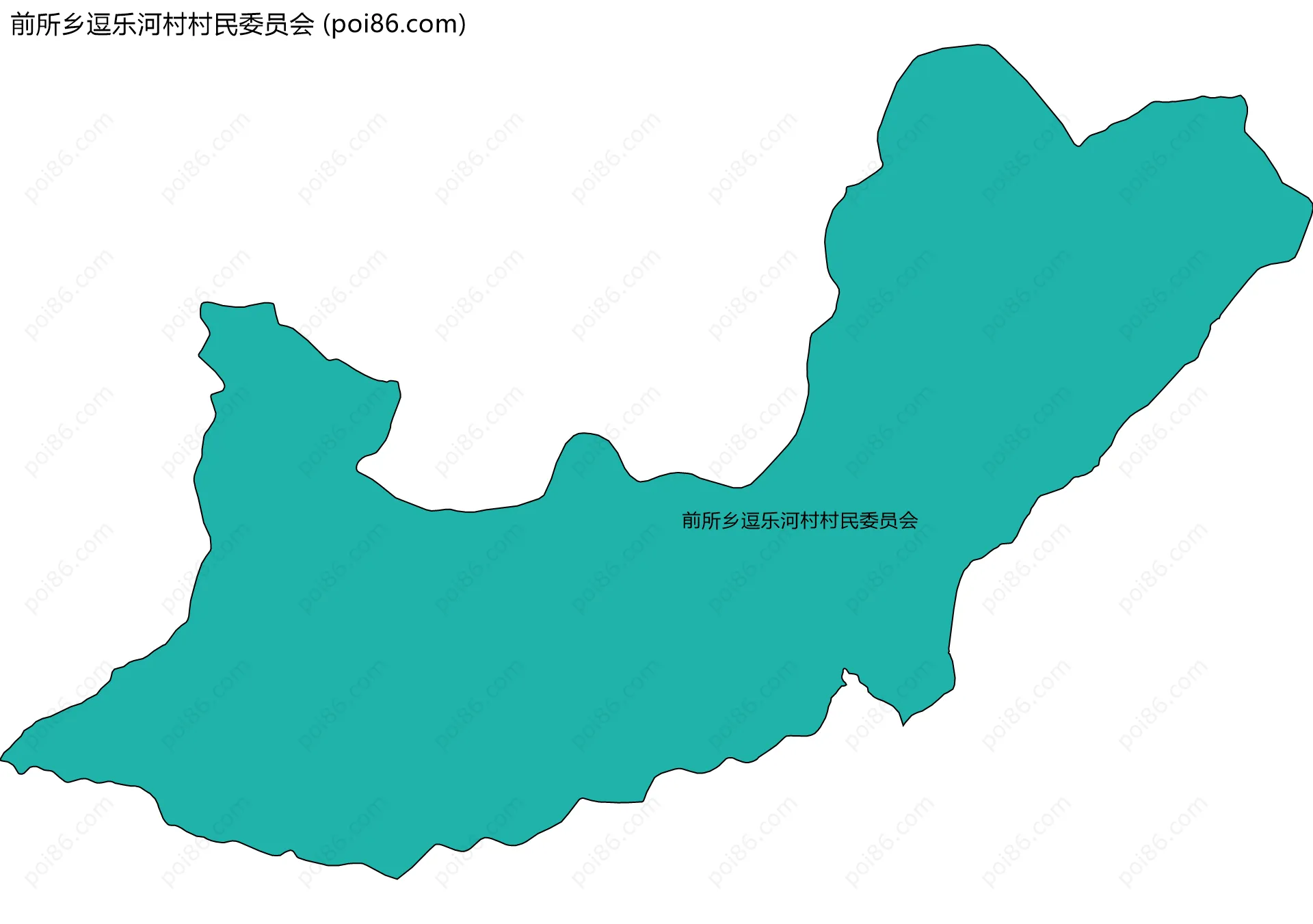 前所乡逗乐河村村民委员会边界地图