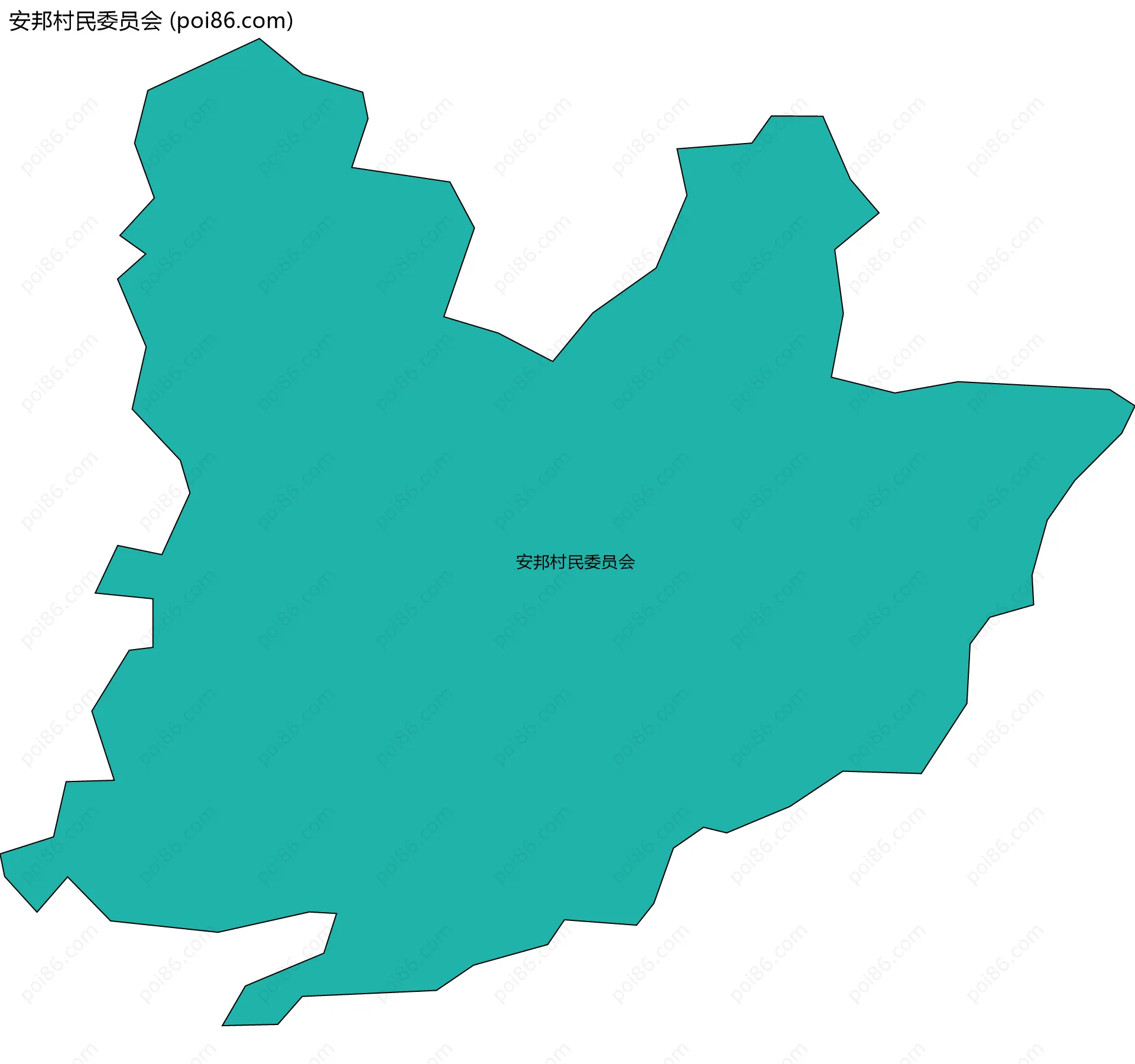 安邦村民委员会边界地图