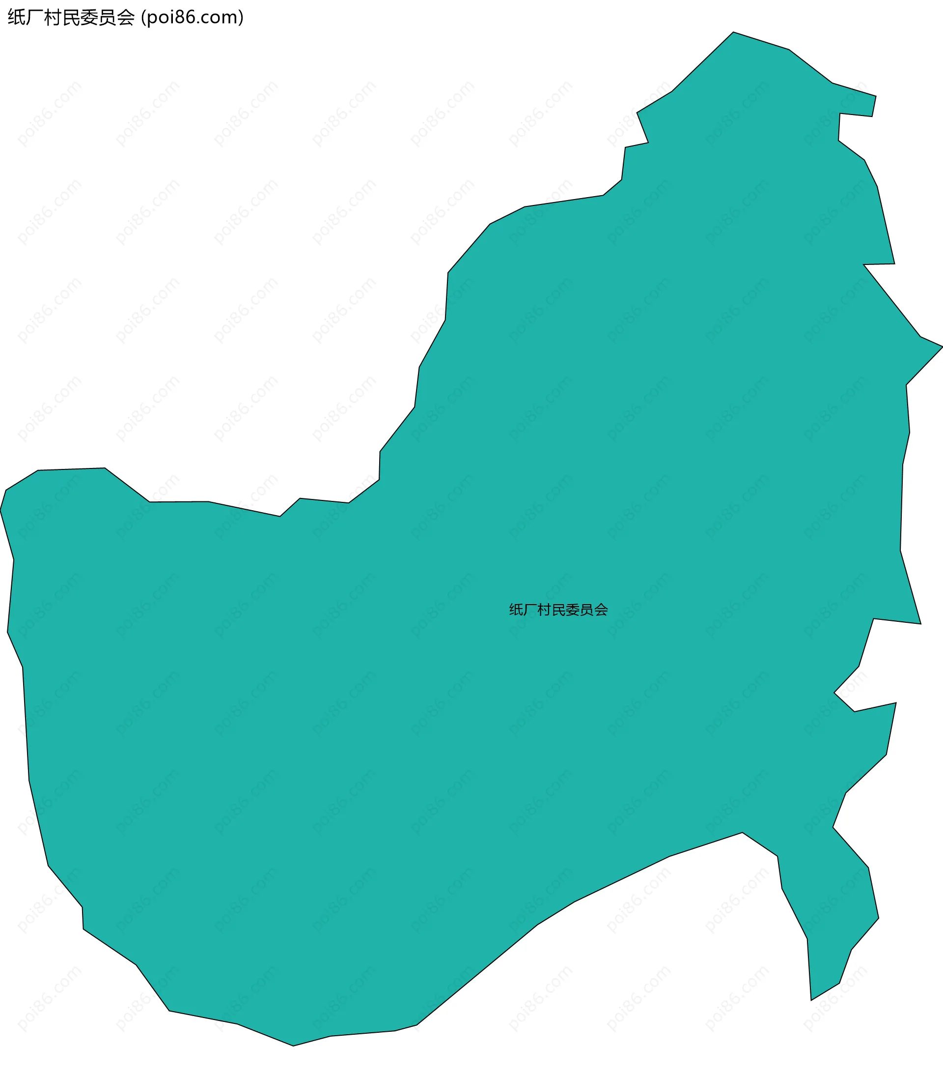 纸厂村民委员会边界地图