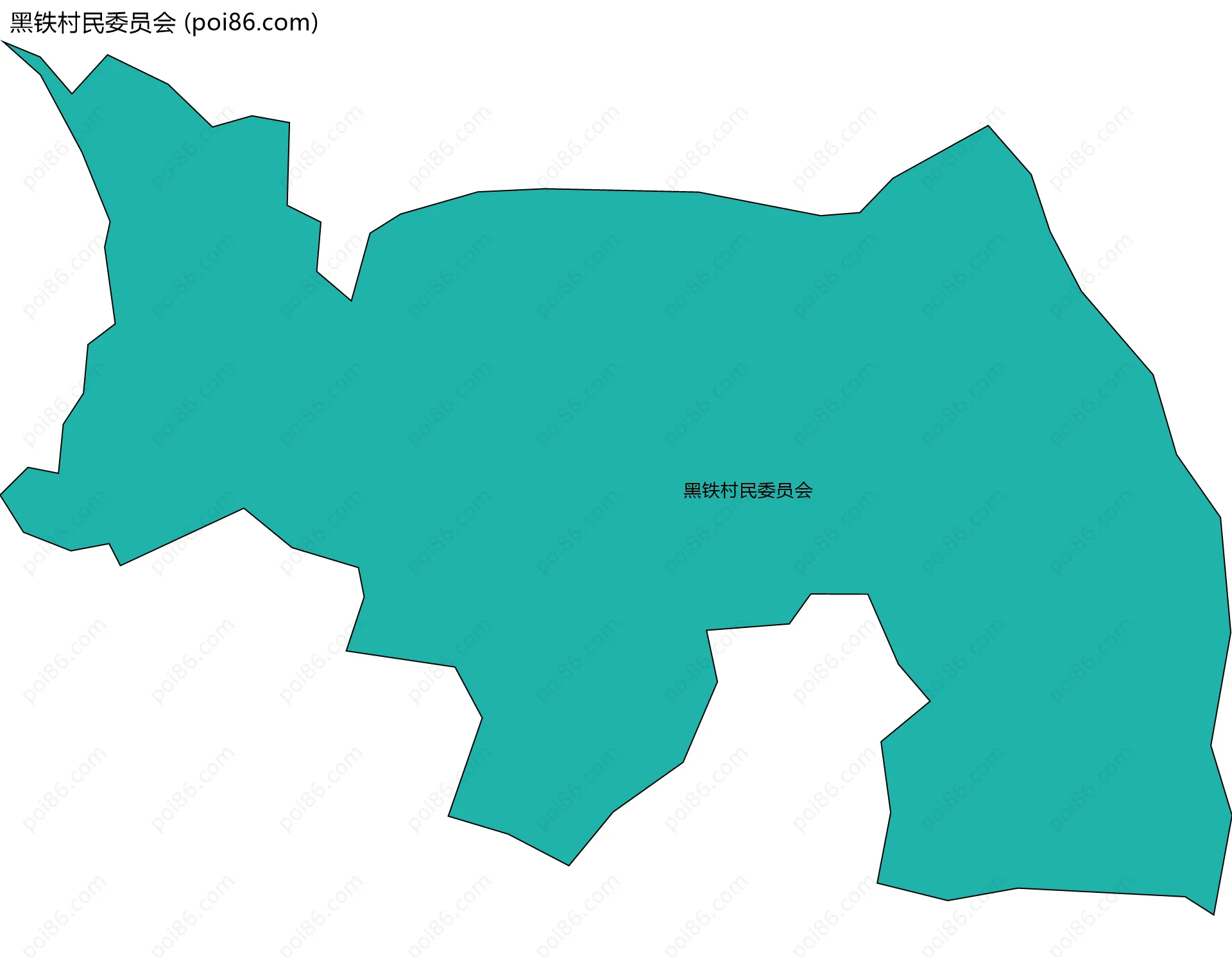 黑铁村民委员会边界地图