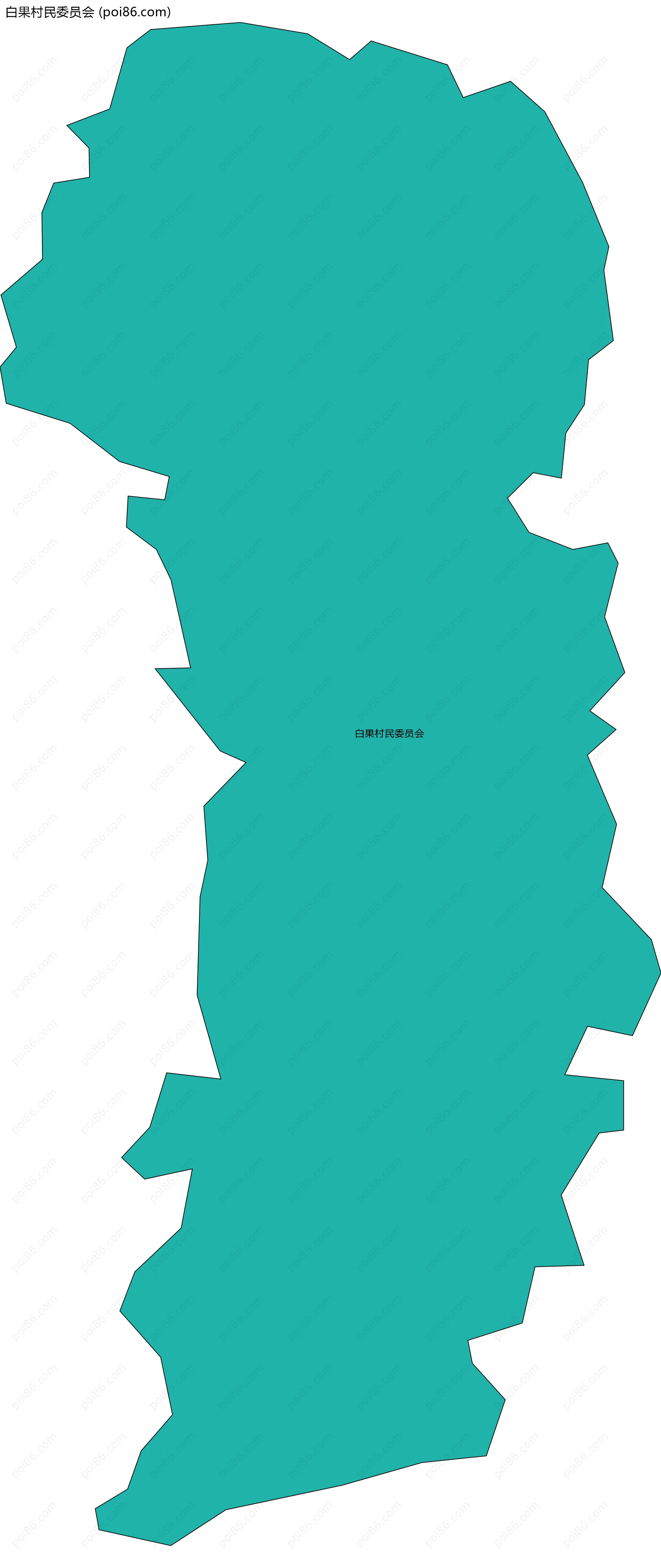 白果村民委员会边界地图