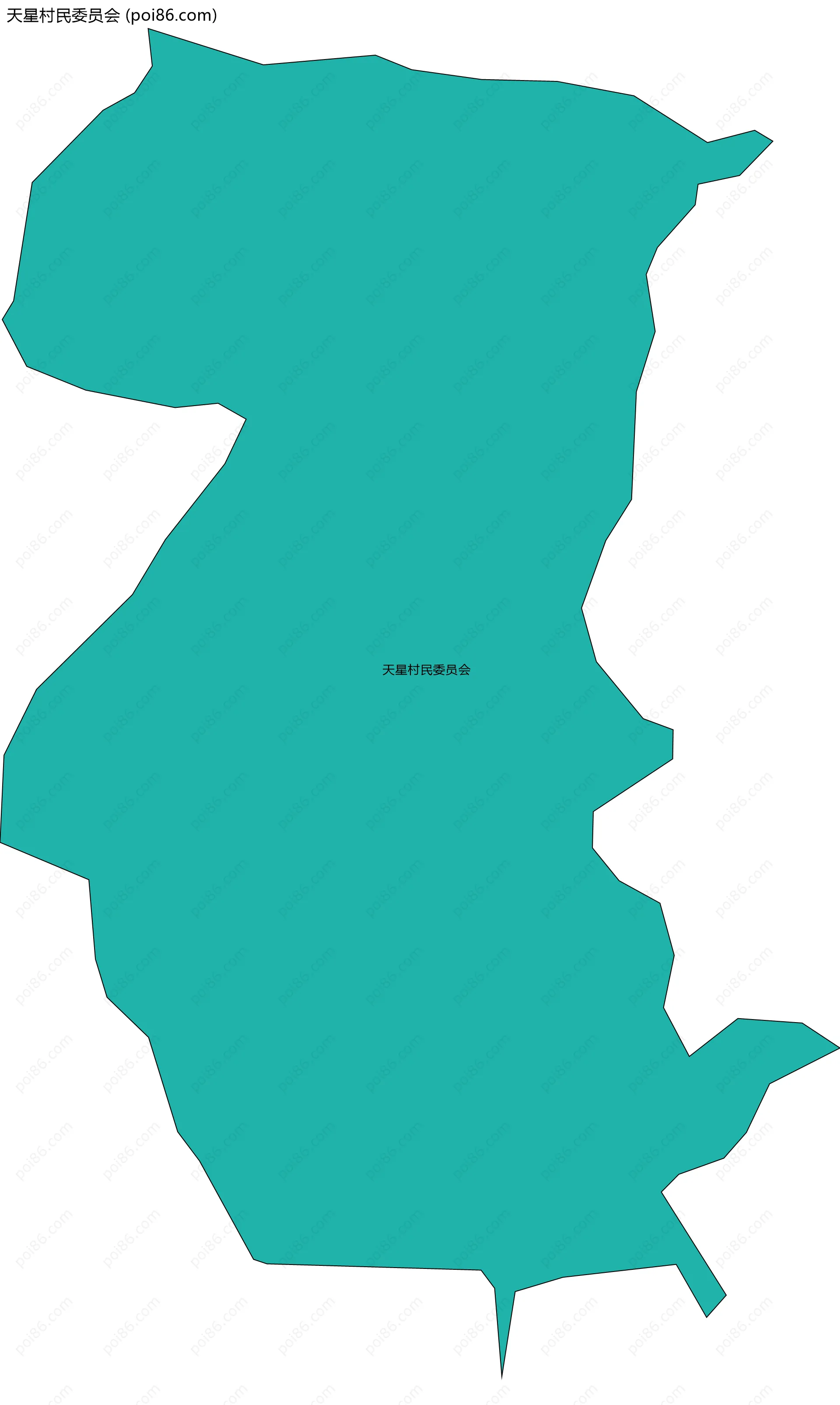 天星村民委员会边界地图