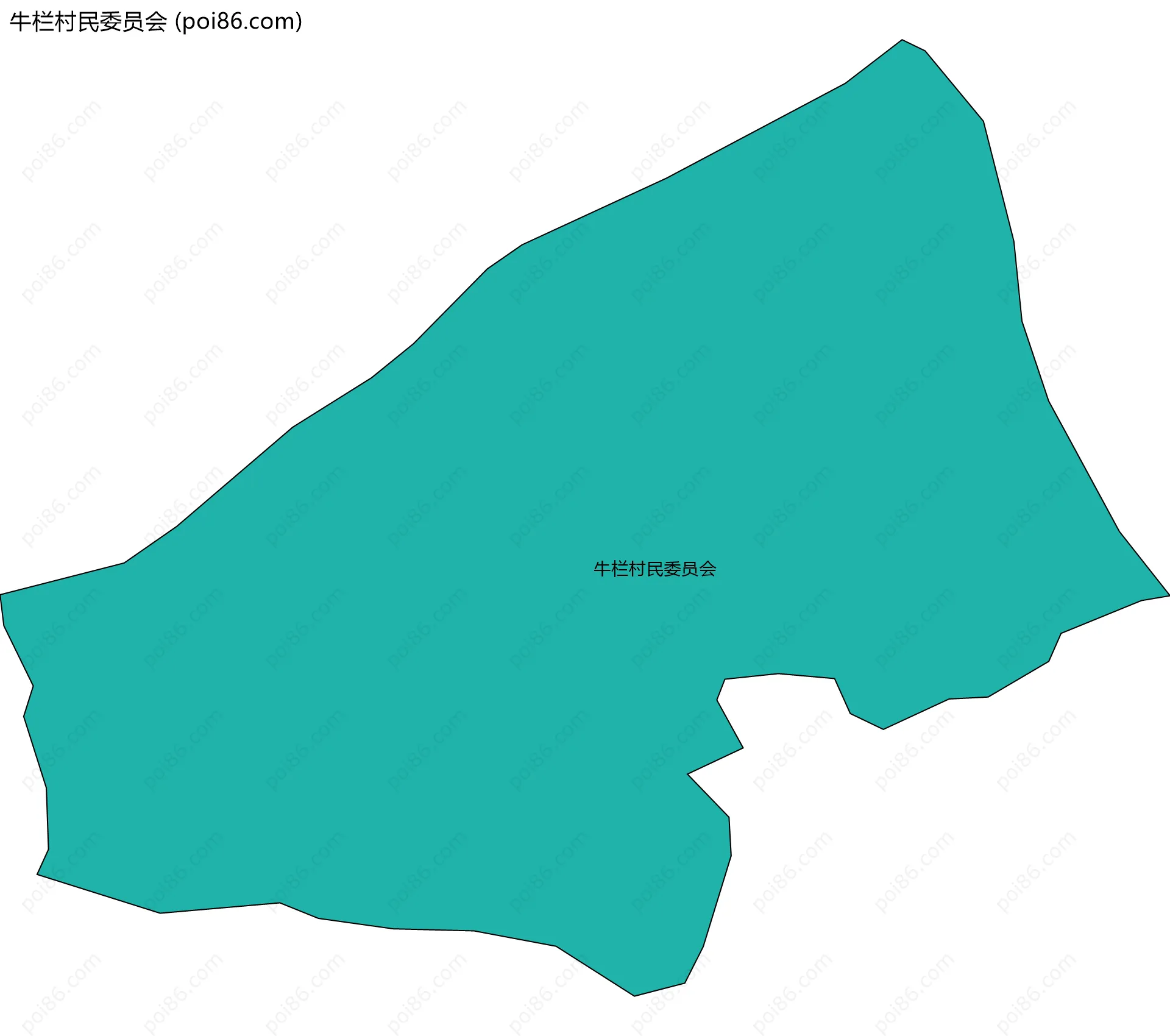牛栏村民委员会边界地图