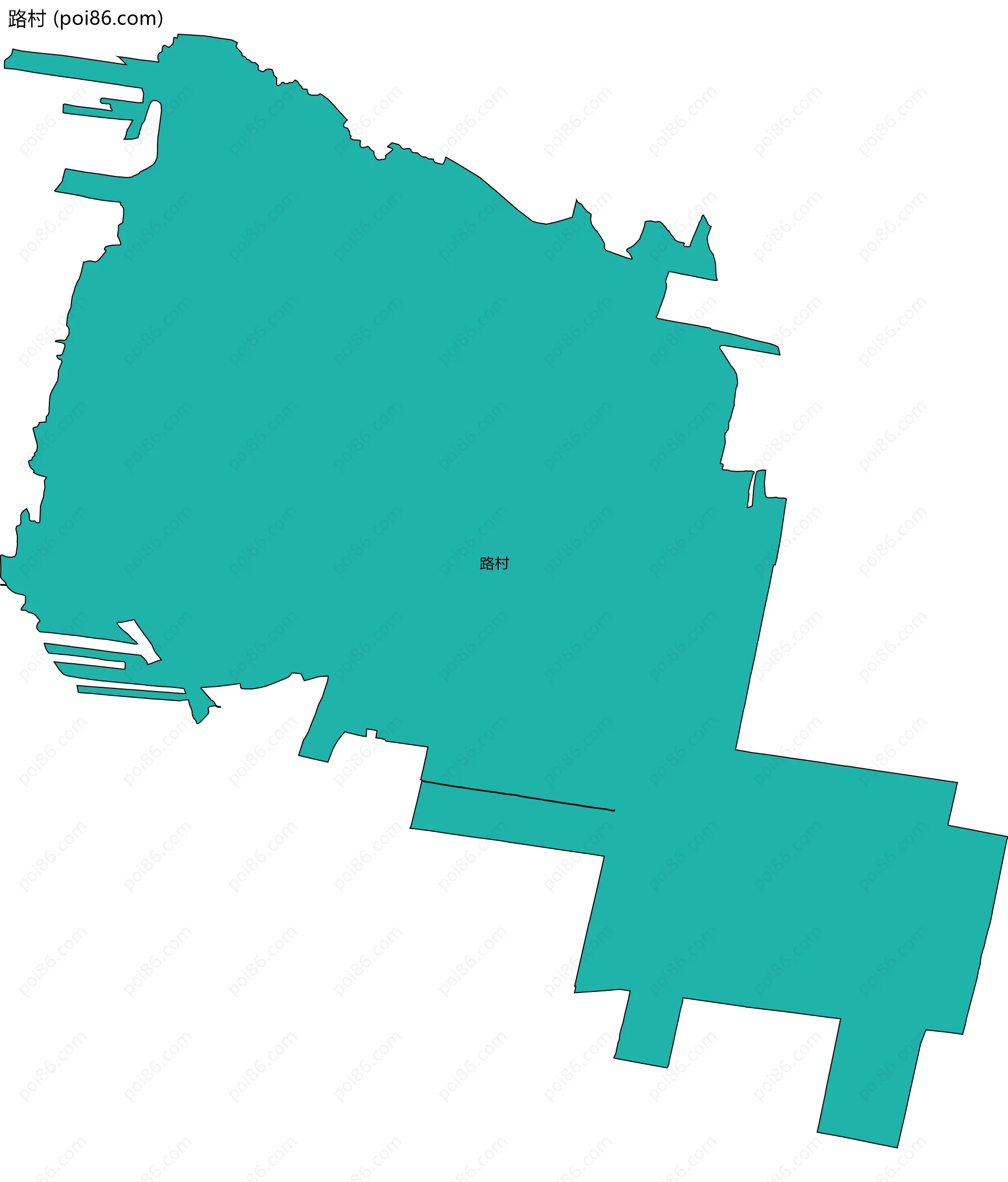 路村边界地图