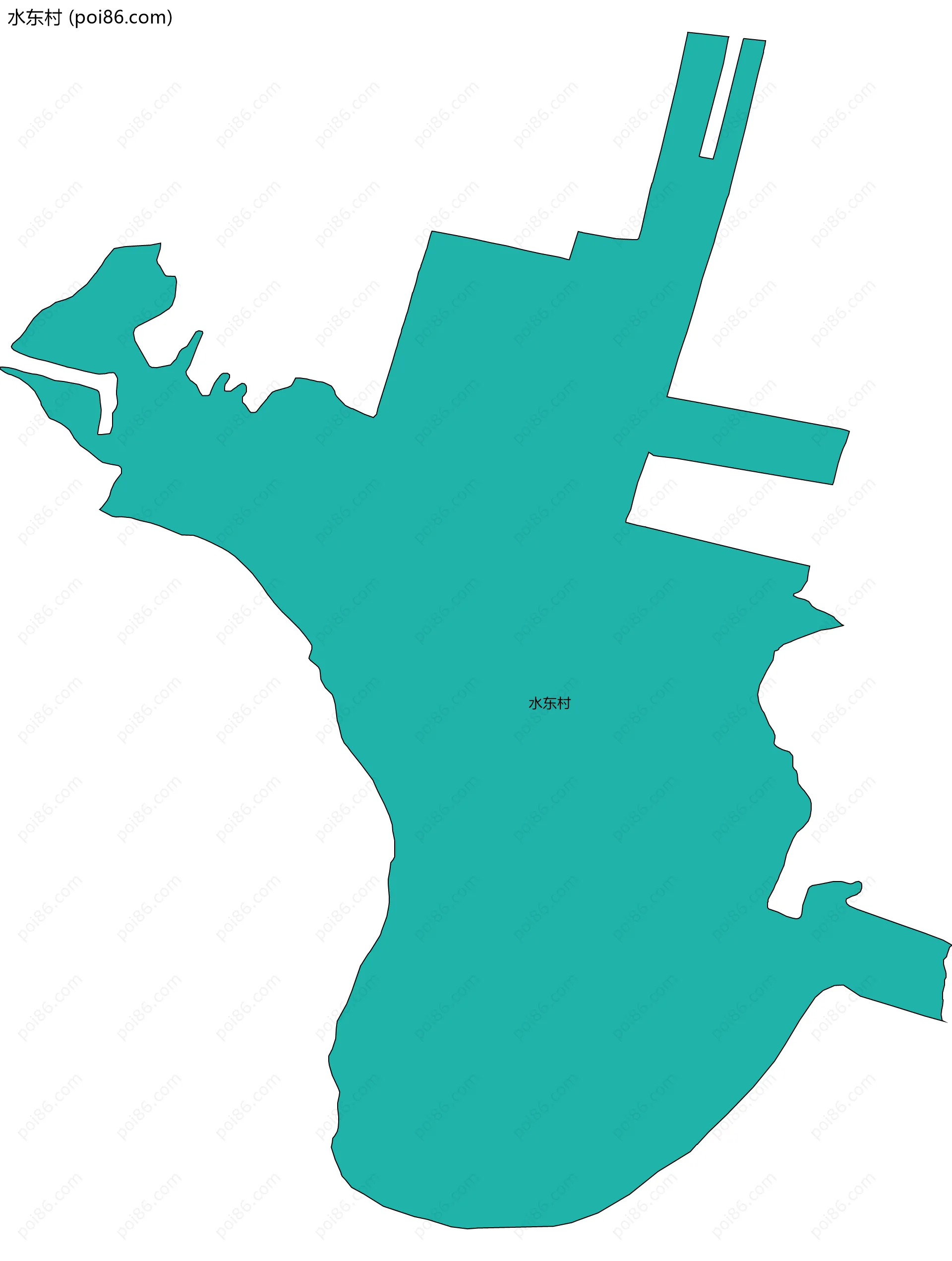 水东村边界地图