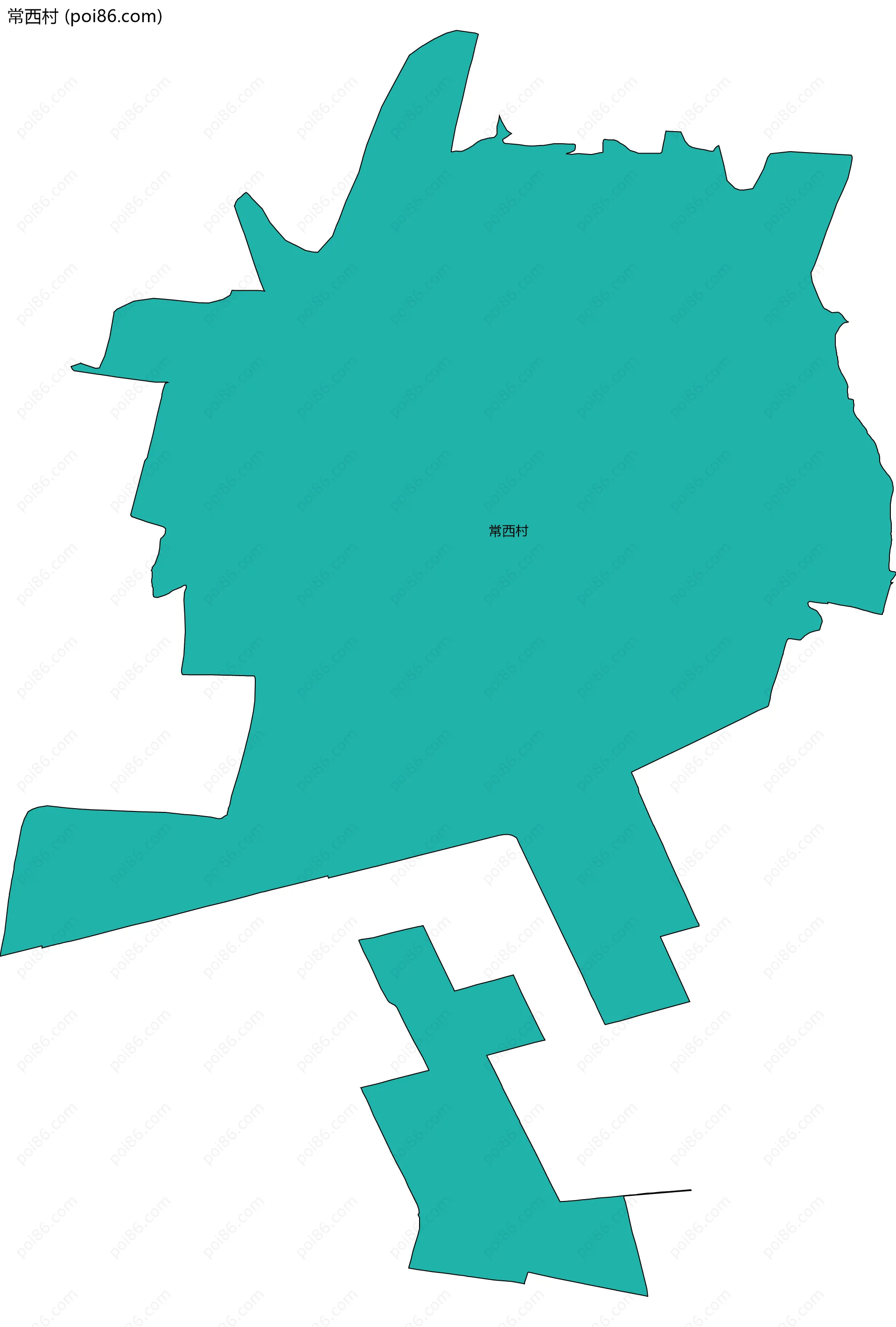 常西村边界地图
