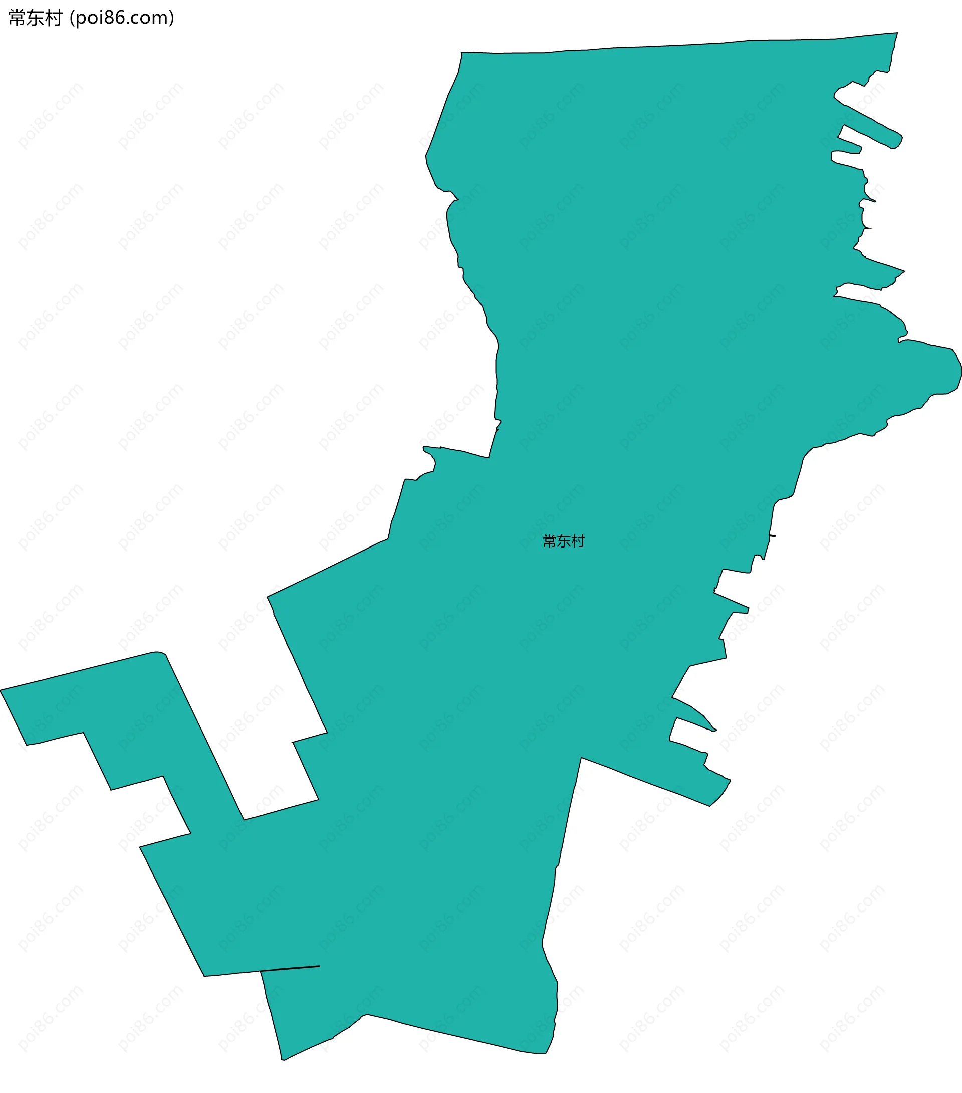 常东村边界地图