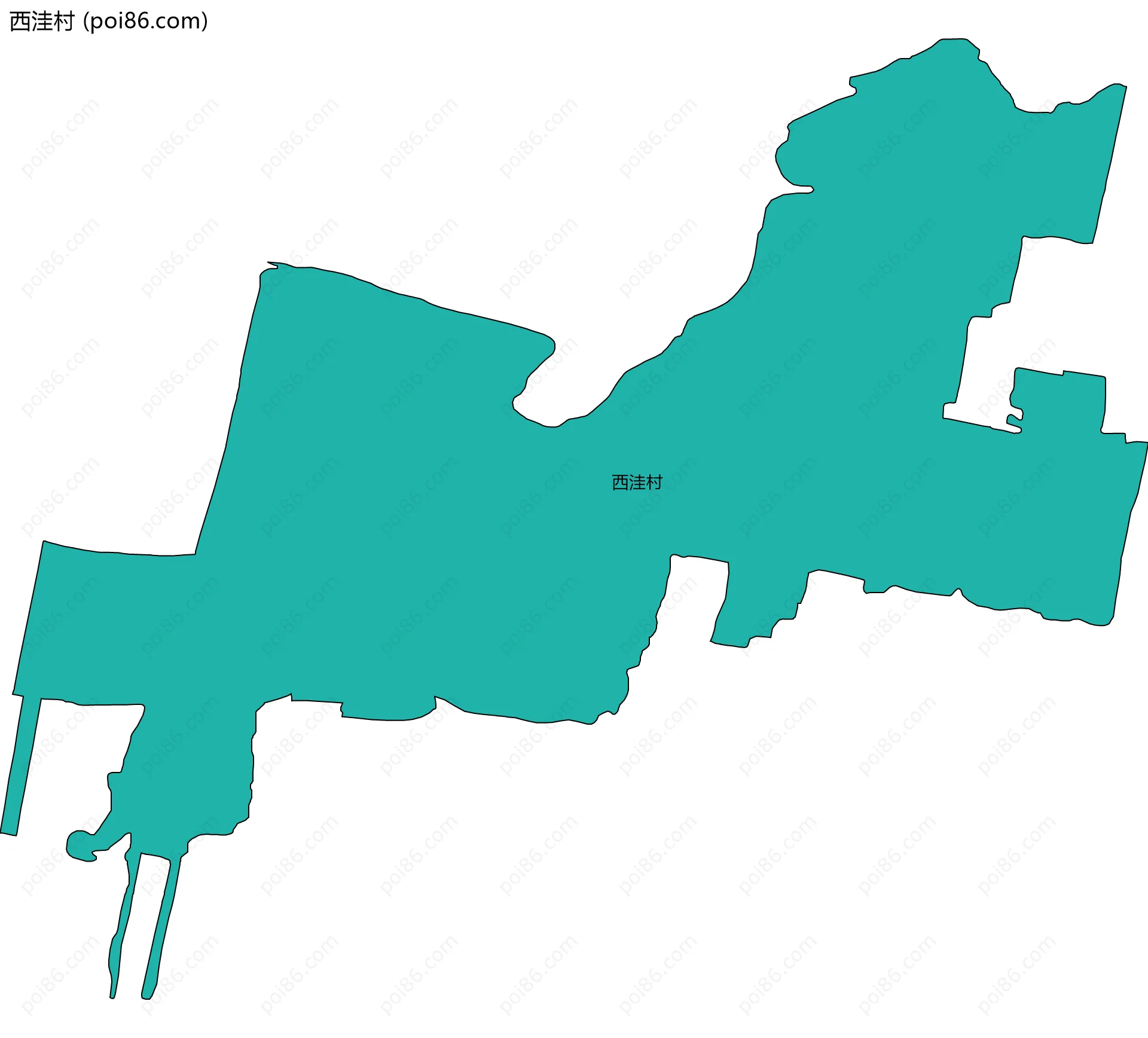 西洼村边界地图