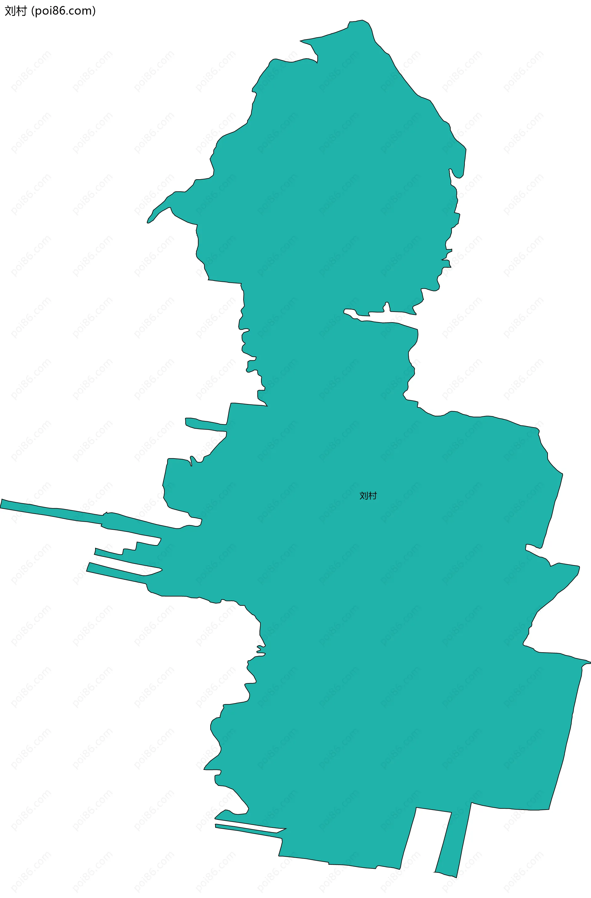 刘村边界地图