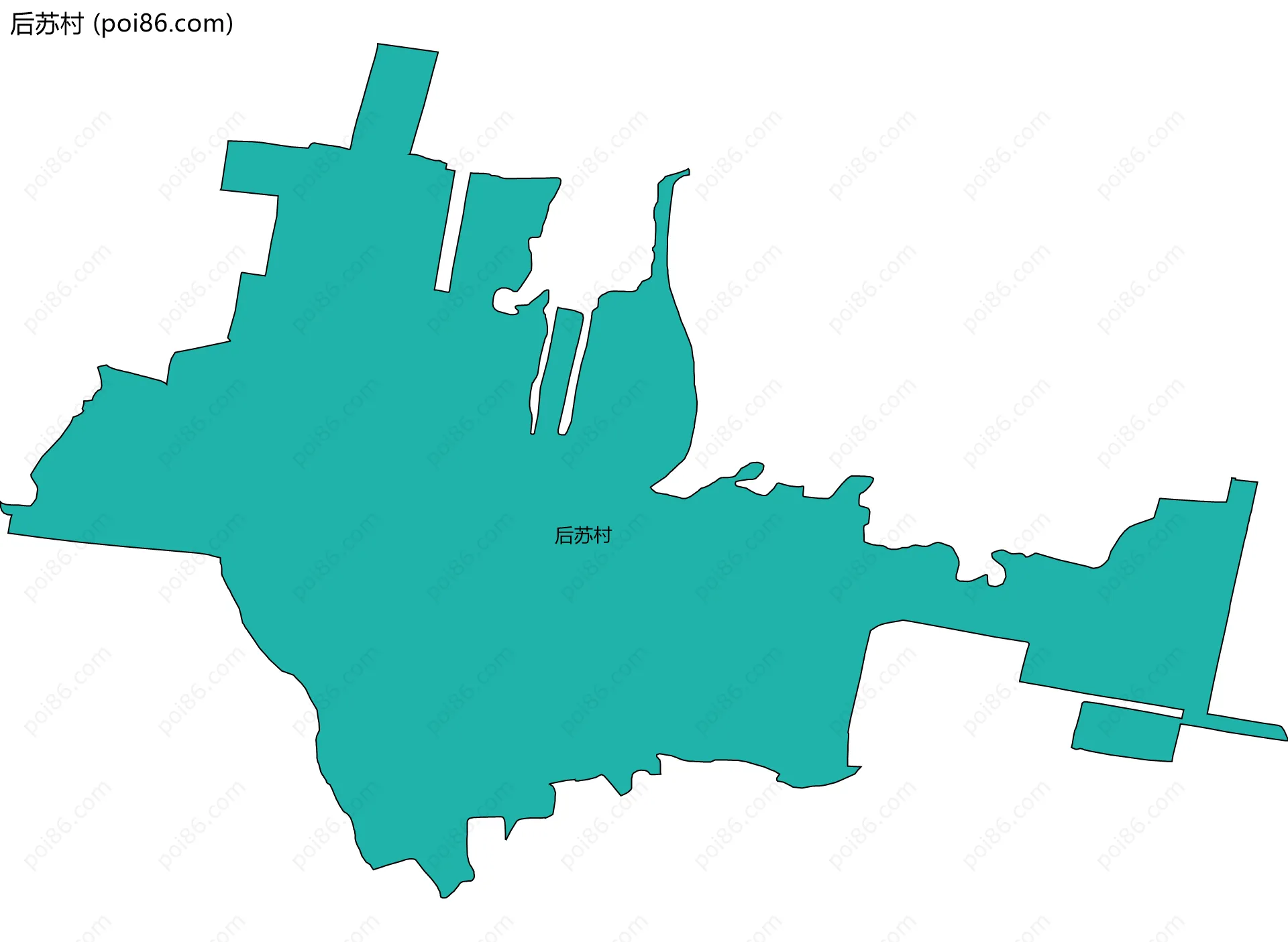 后苏村边界地图