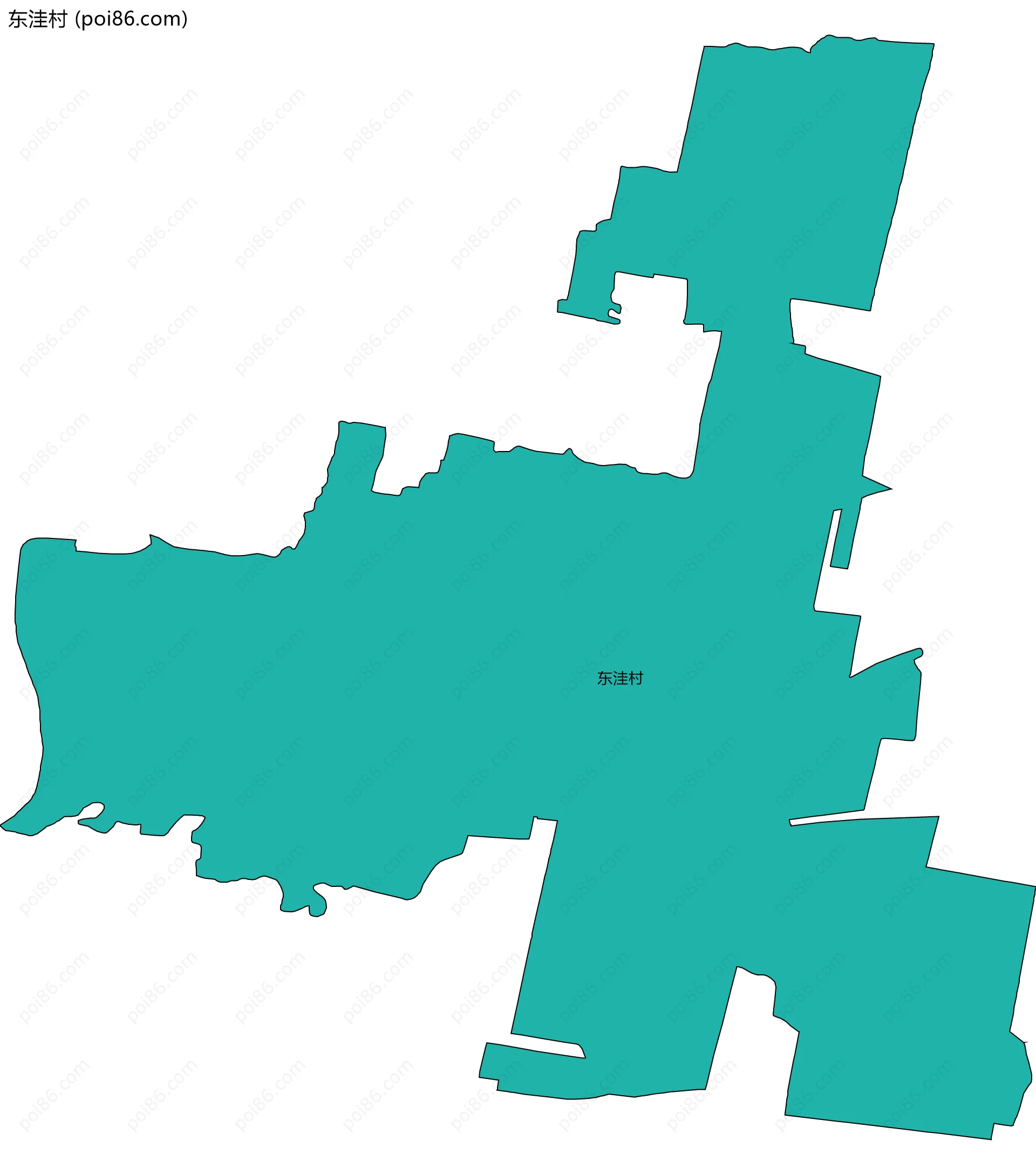 东洼村边界地图