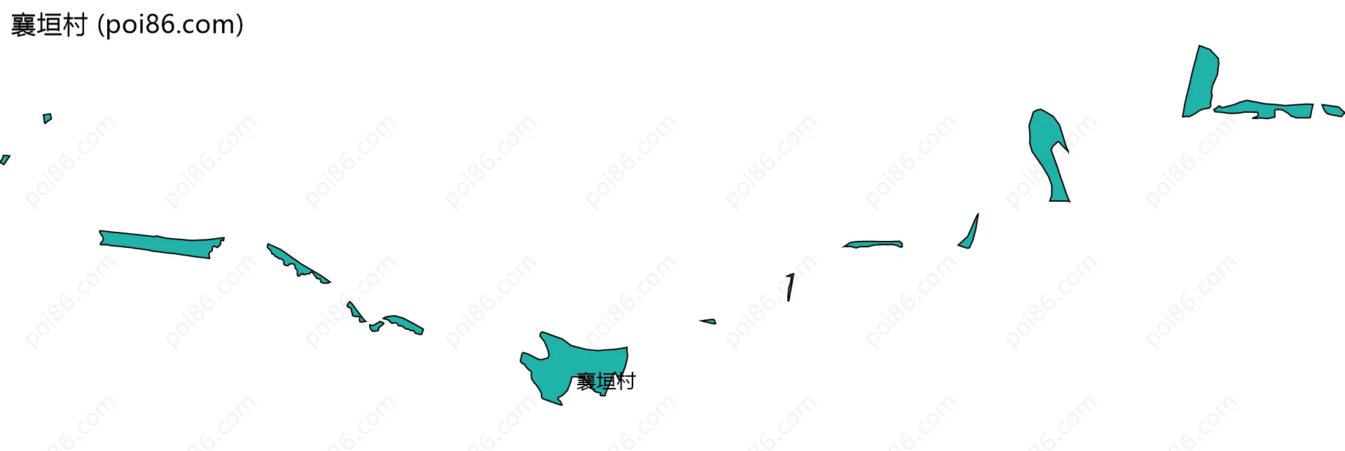 襄垣村边界地图