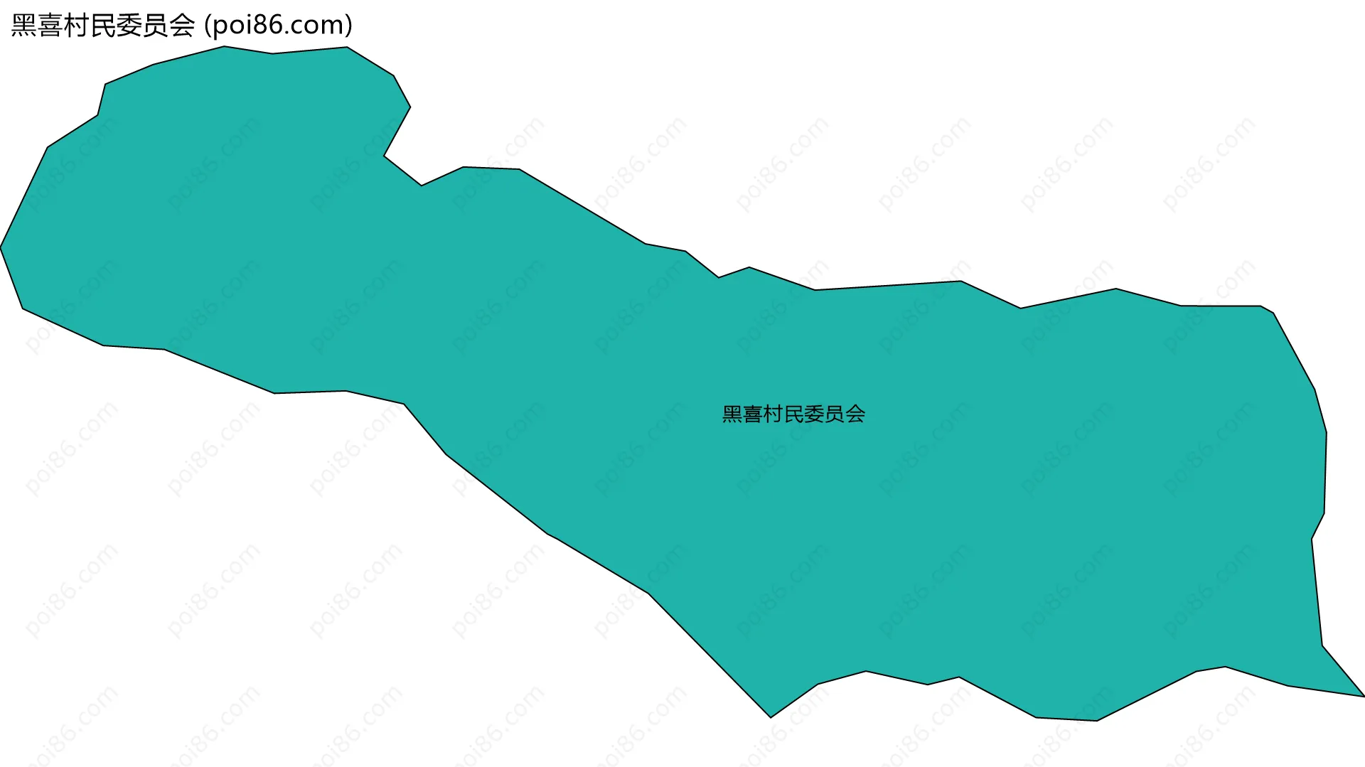 黑喜村民委员会边界地图