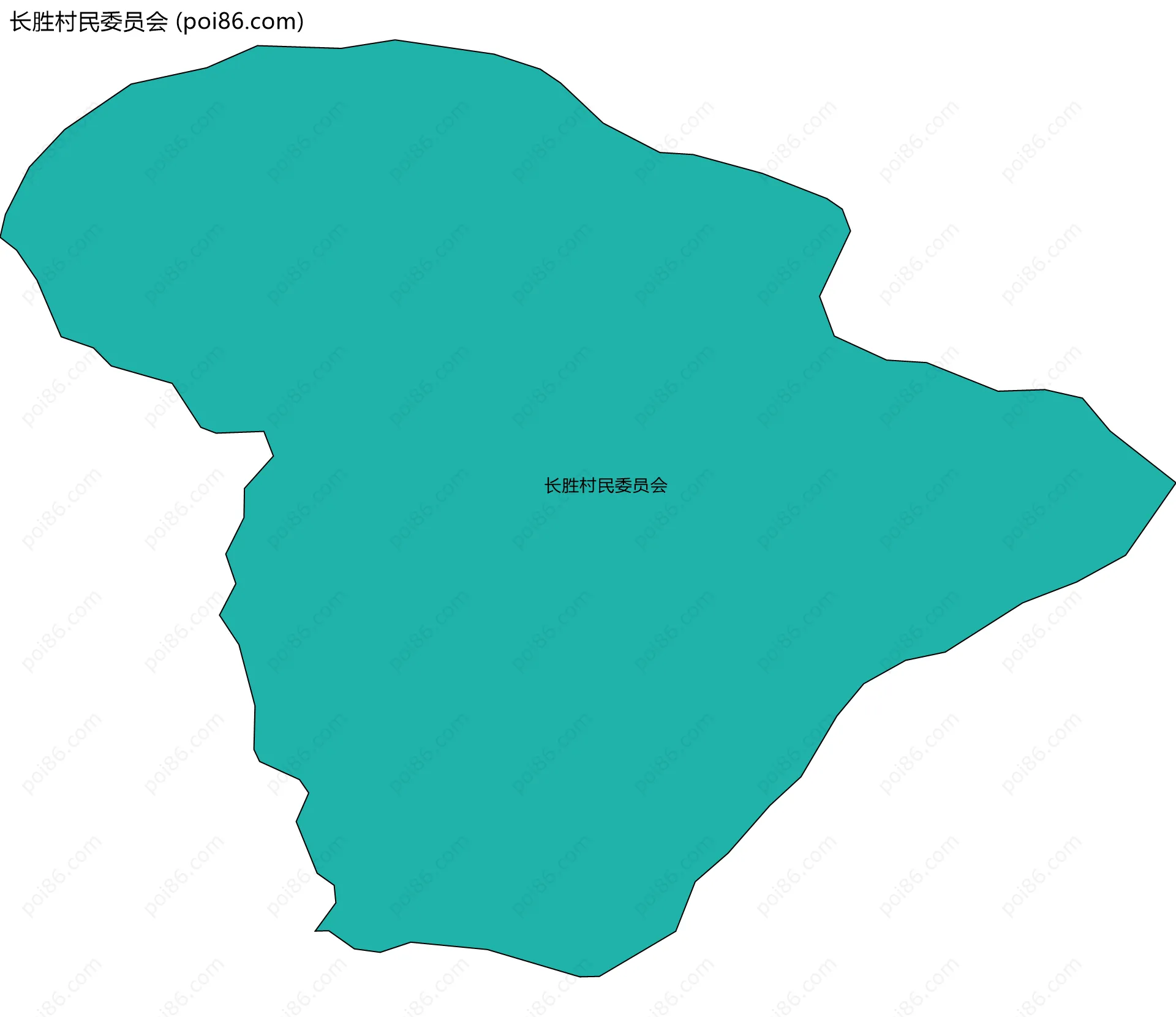 长胜村民委员会边界地图