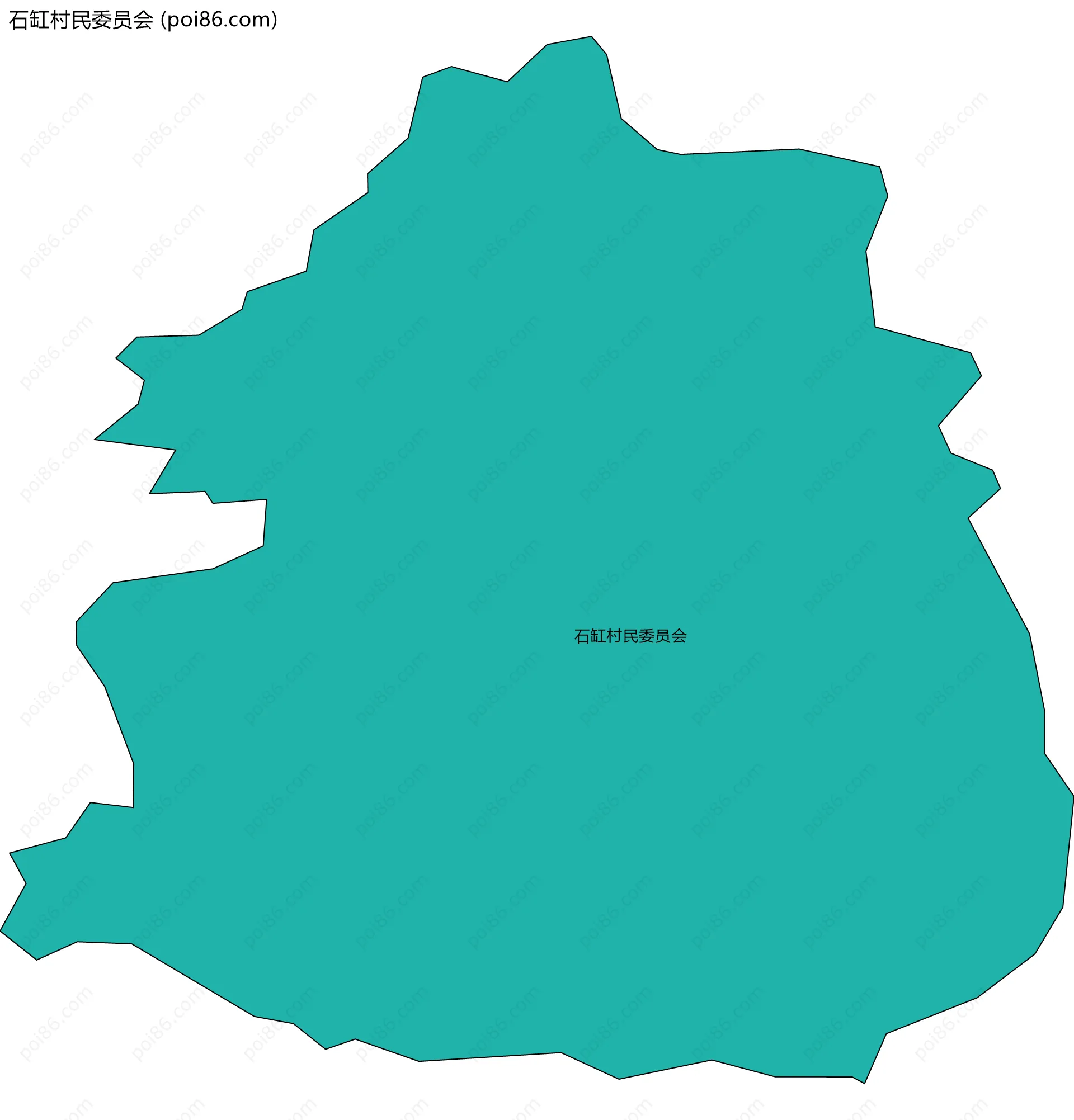 石缸村民委员会边界地图