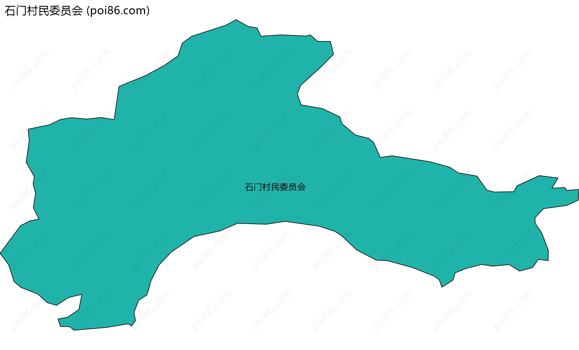 石门村民委员会边界地图