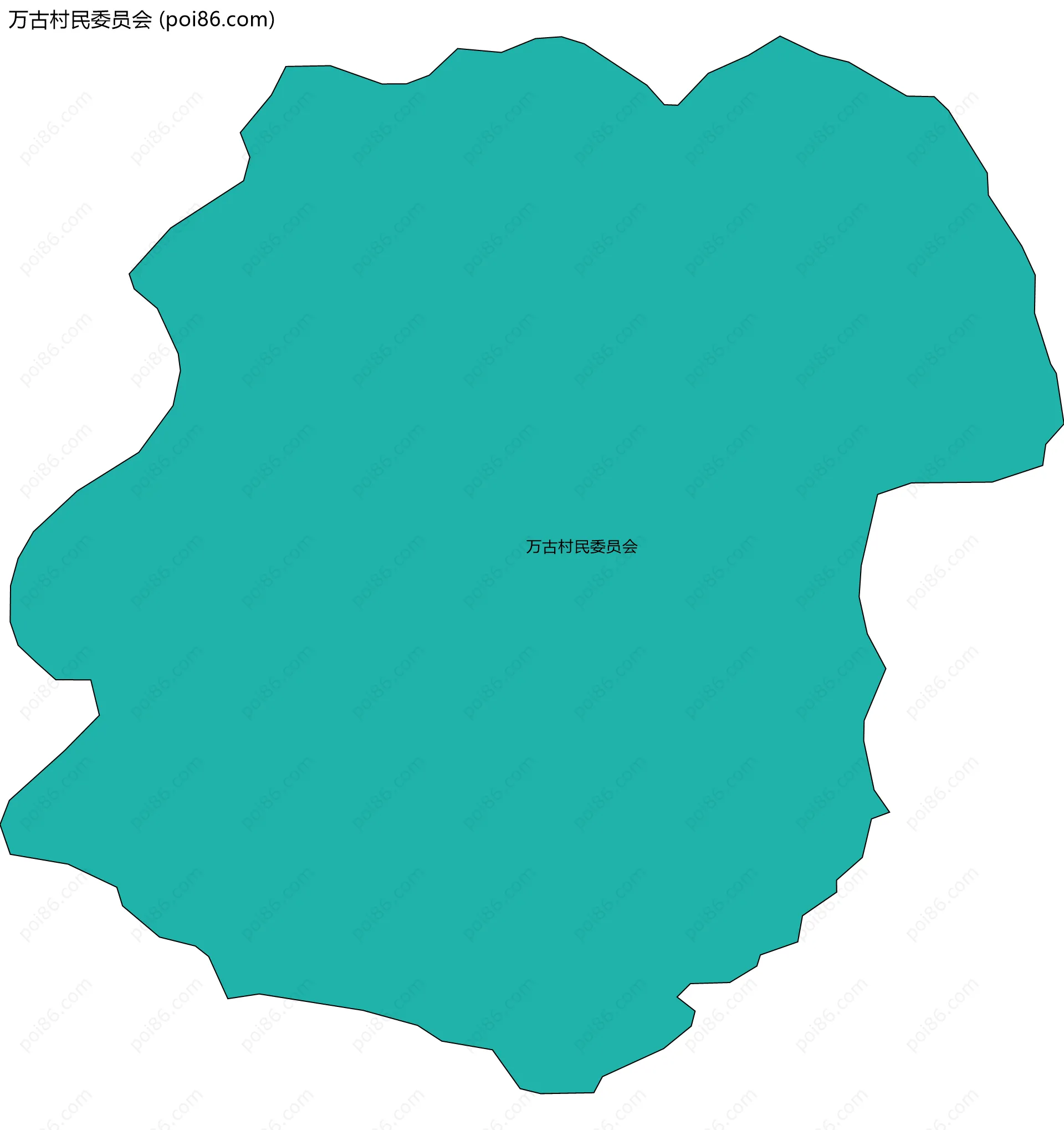 万古村民委员会边界地图