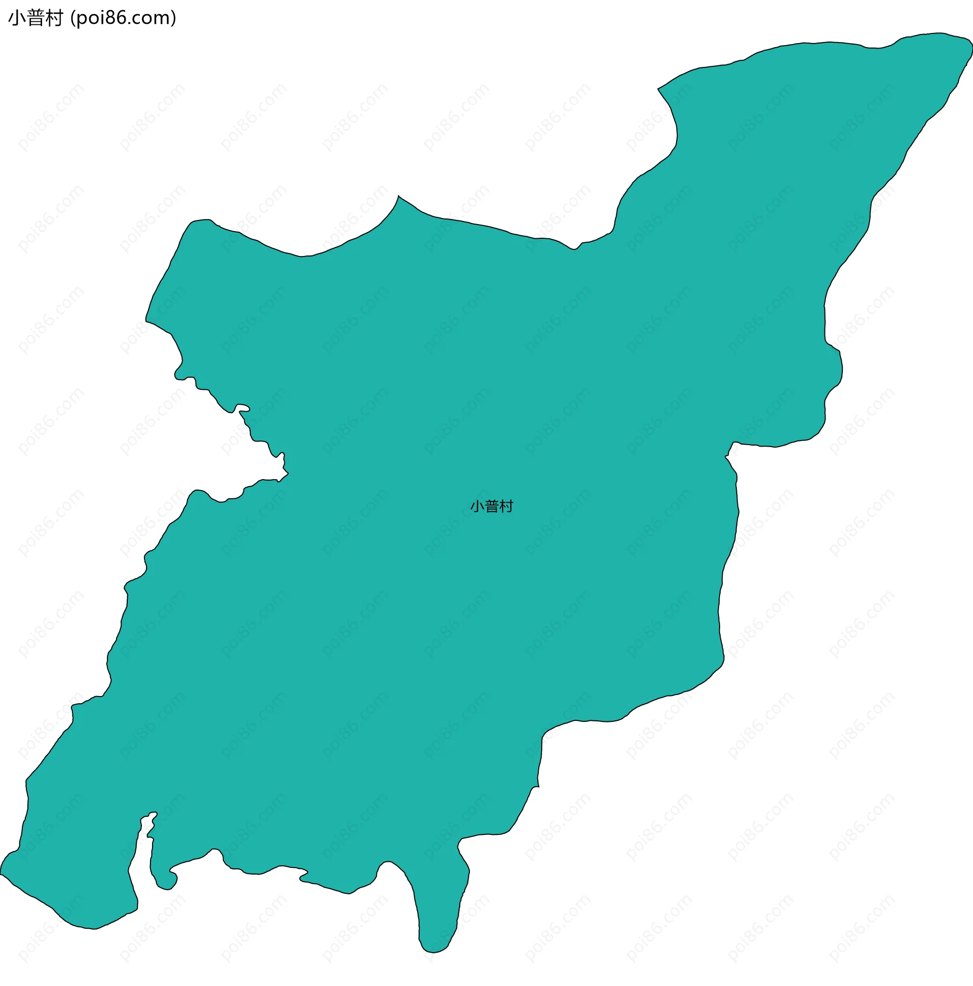 小普村边界地图