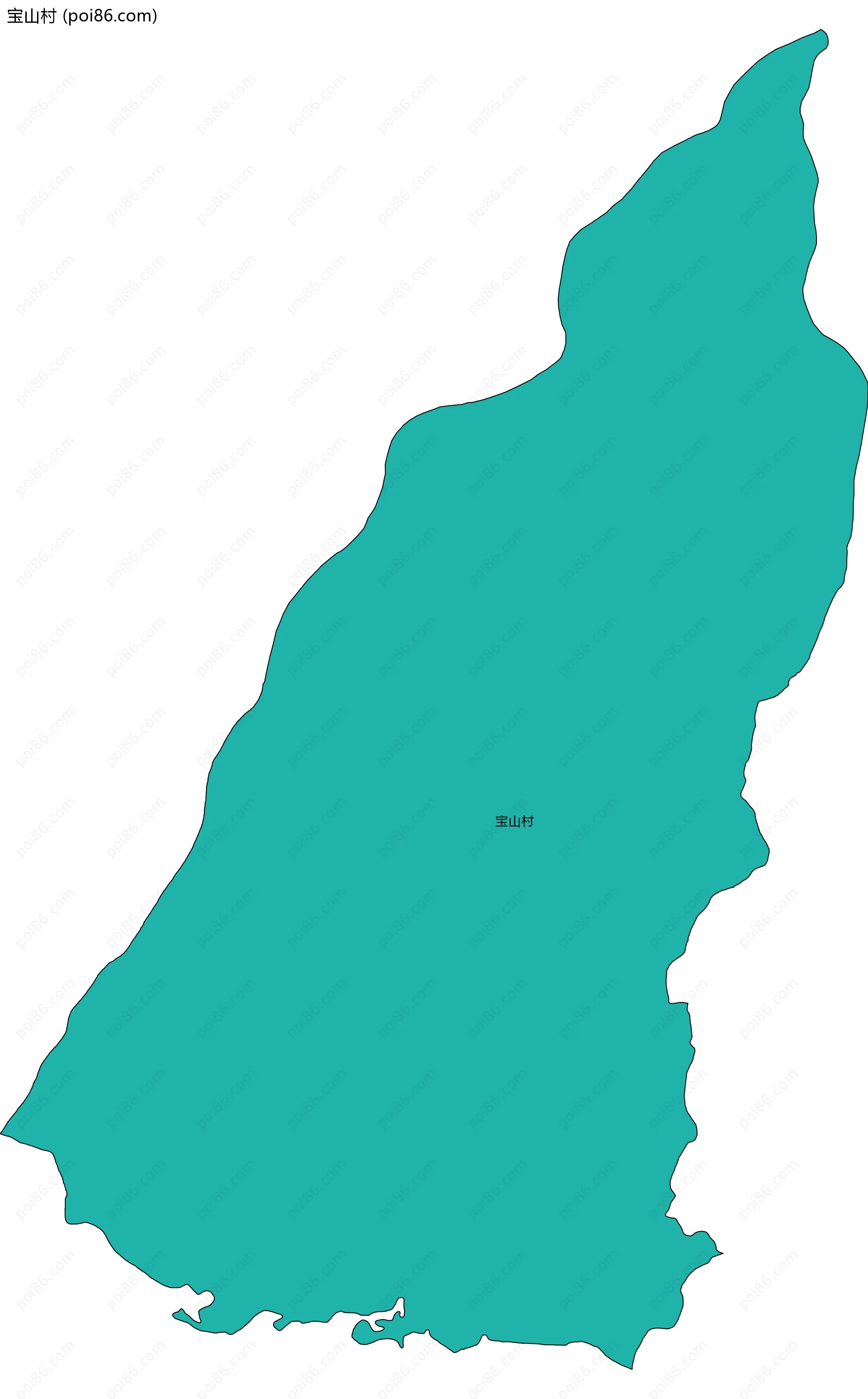 宝山村边界地图
