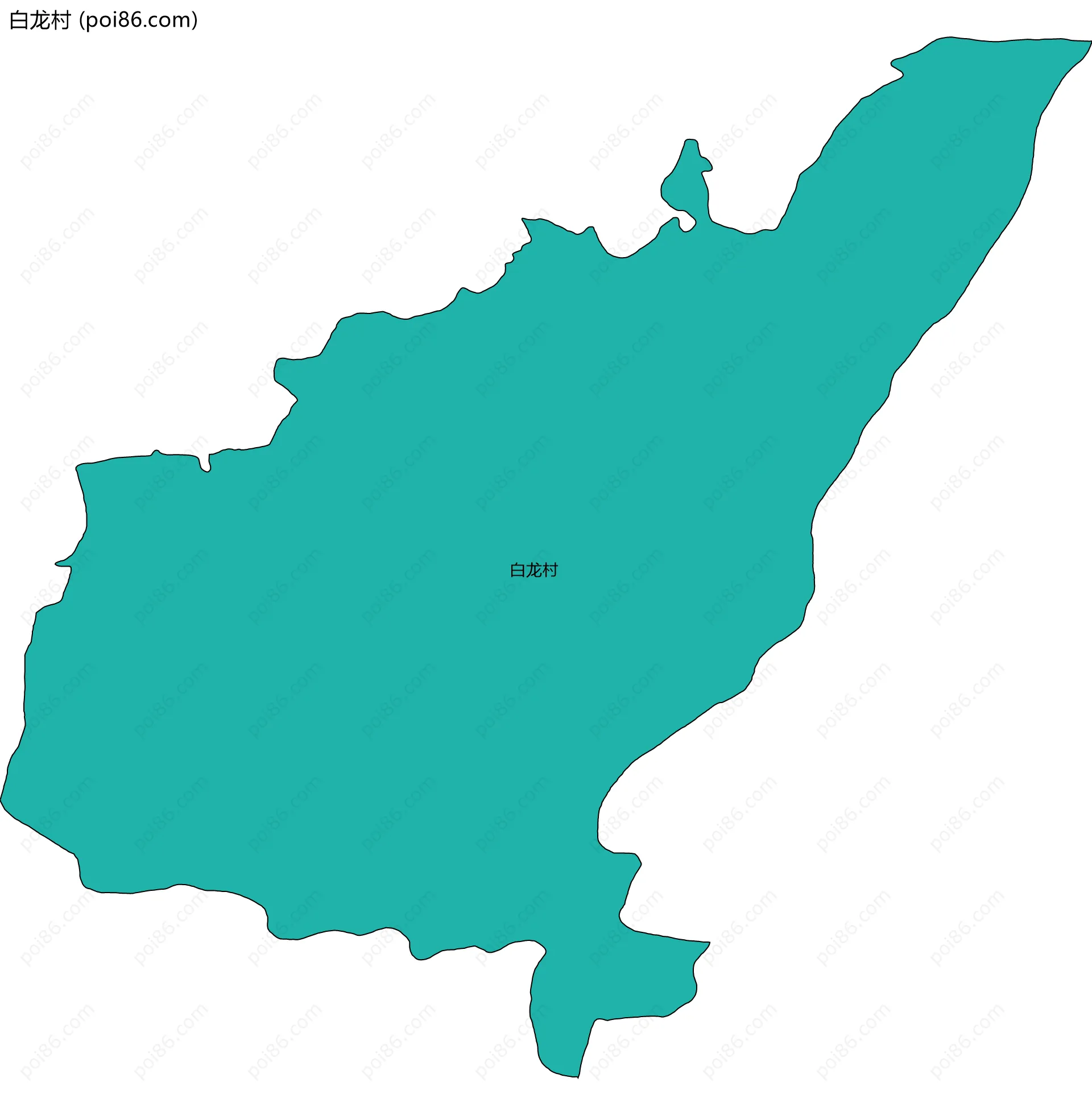 白龙村边界地图