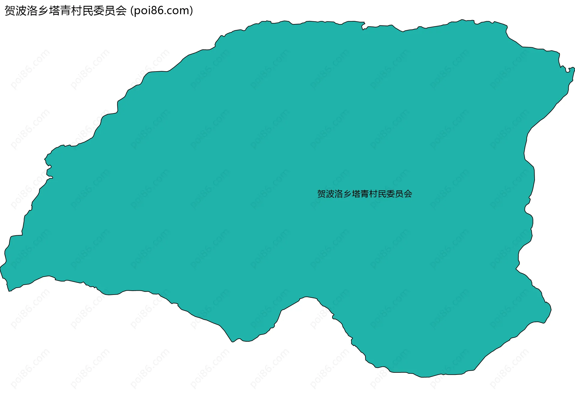 贺波洛乡塔青村民委员会边界地图