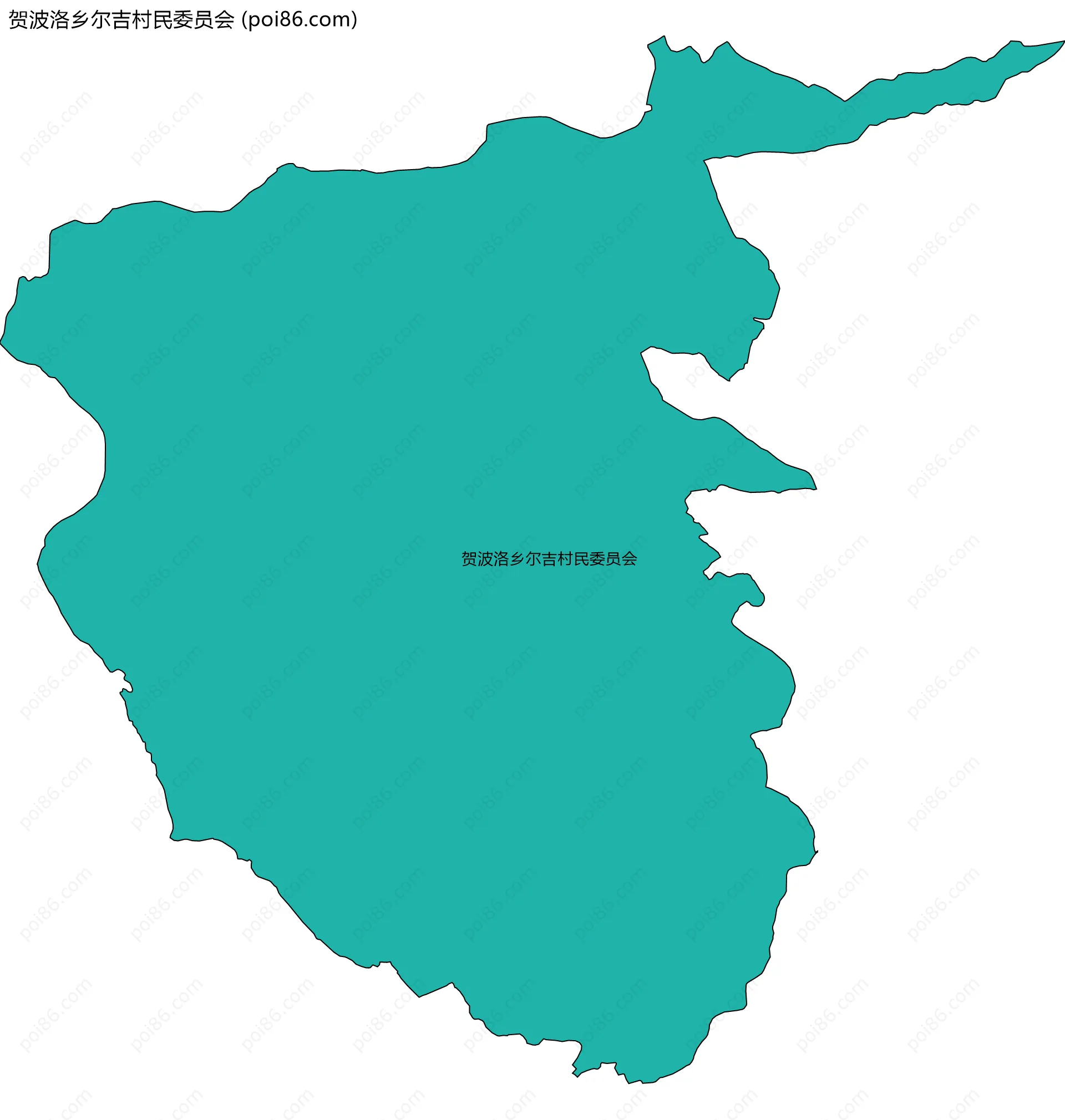 贺波洛乡尔吉村民委员会边界地图