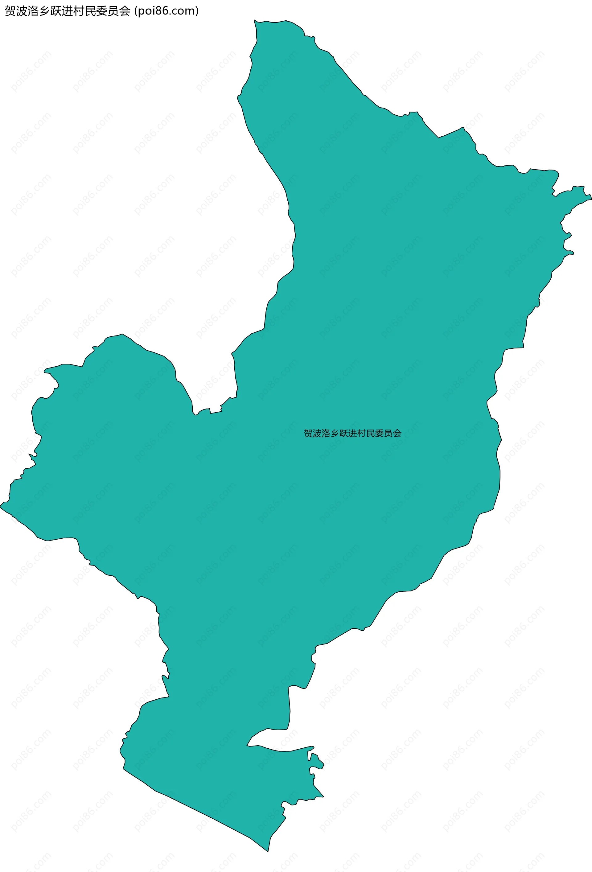 贺波洛乡跃进村民委员会边界地图