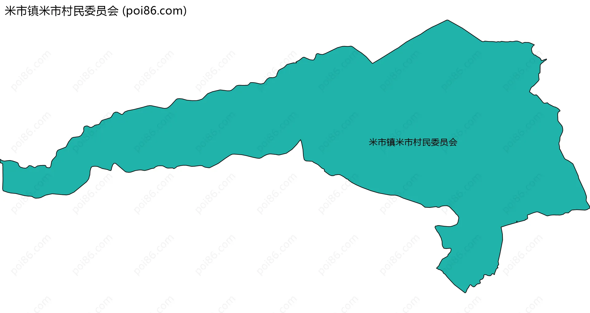米市镇米市村民委员会边界地图