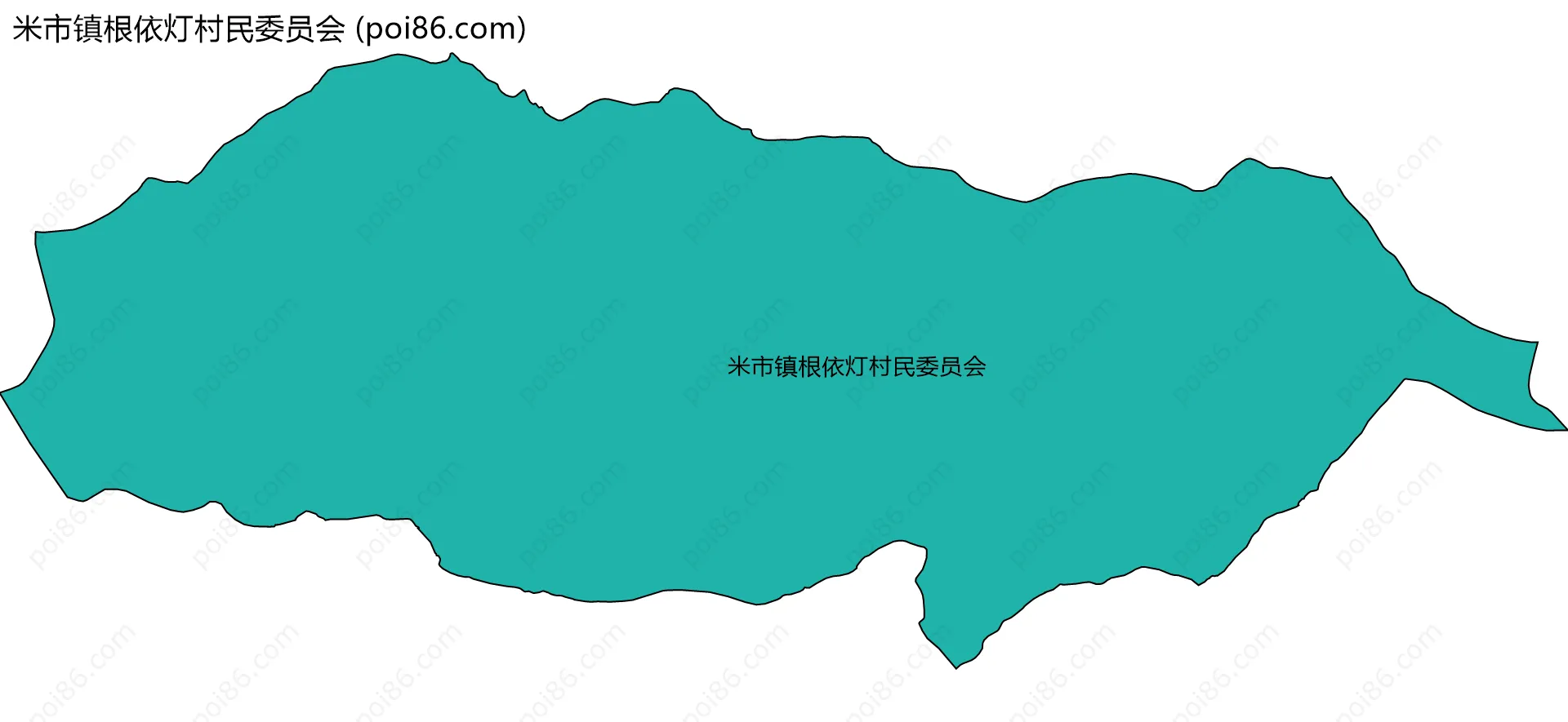 米市镇根依灯村民委员会边界地图