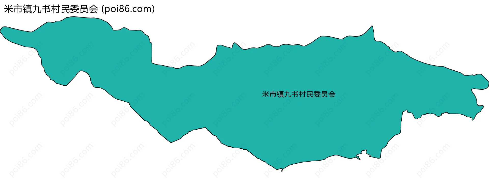 米市镇九书村民委员会边界地图