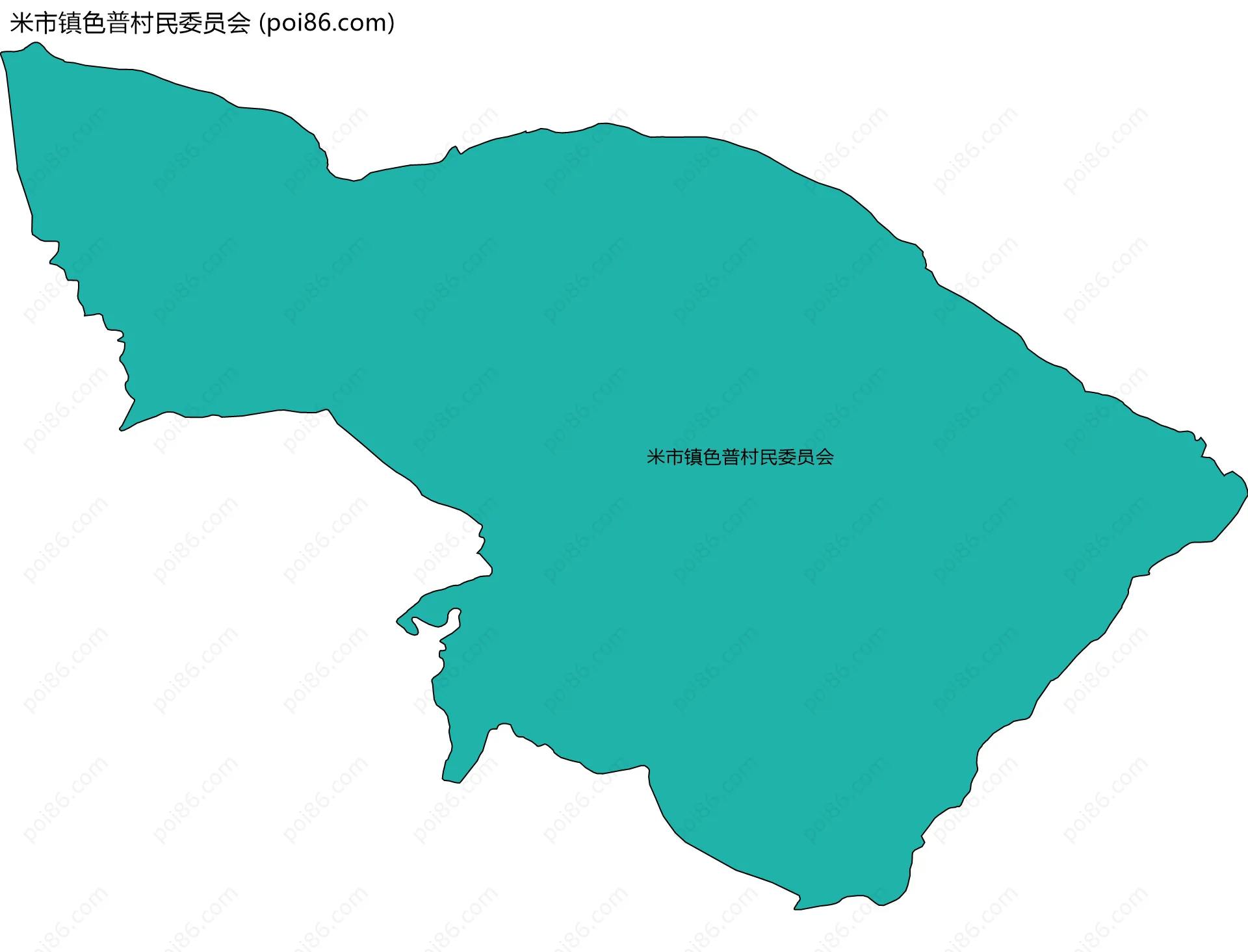 米市镇色普村民委员会边界地图