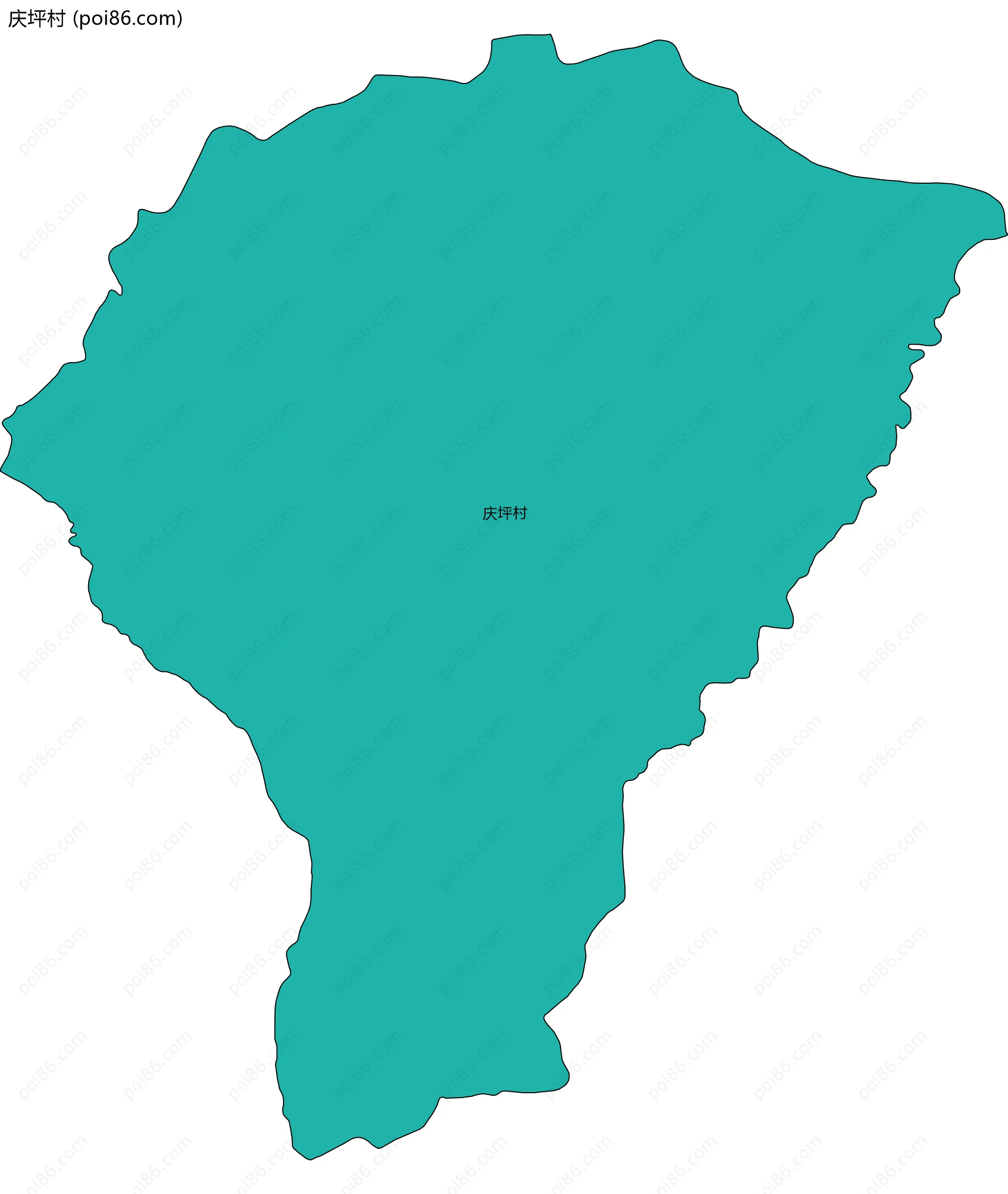 庆坪村边界地图