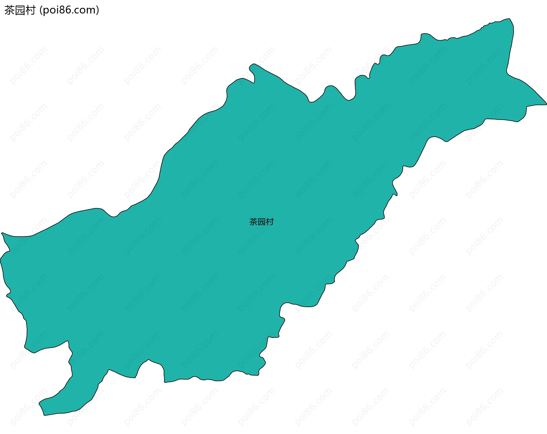 茶园村边界地图