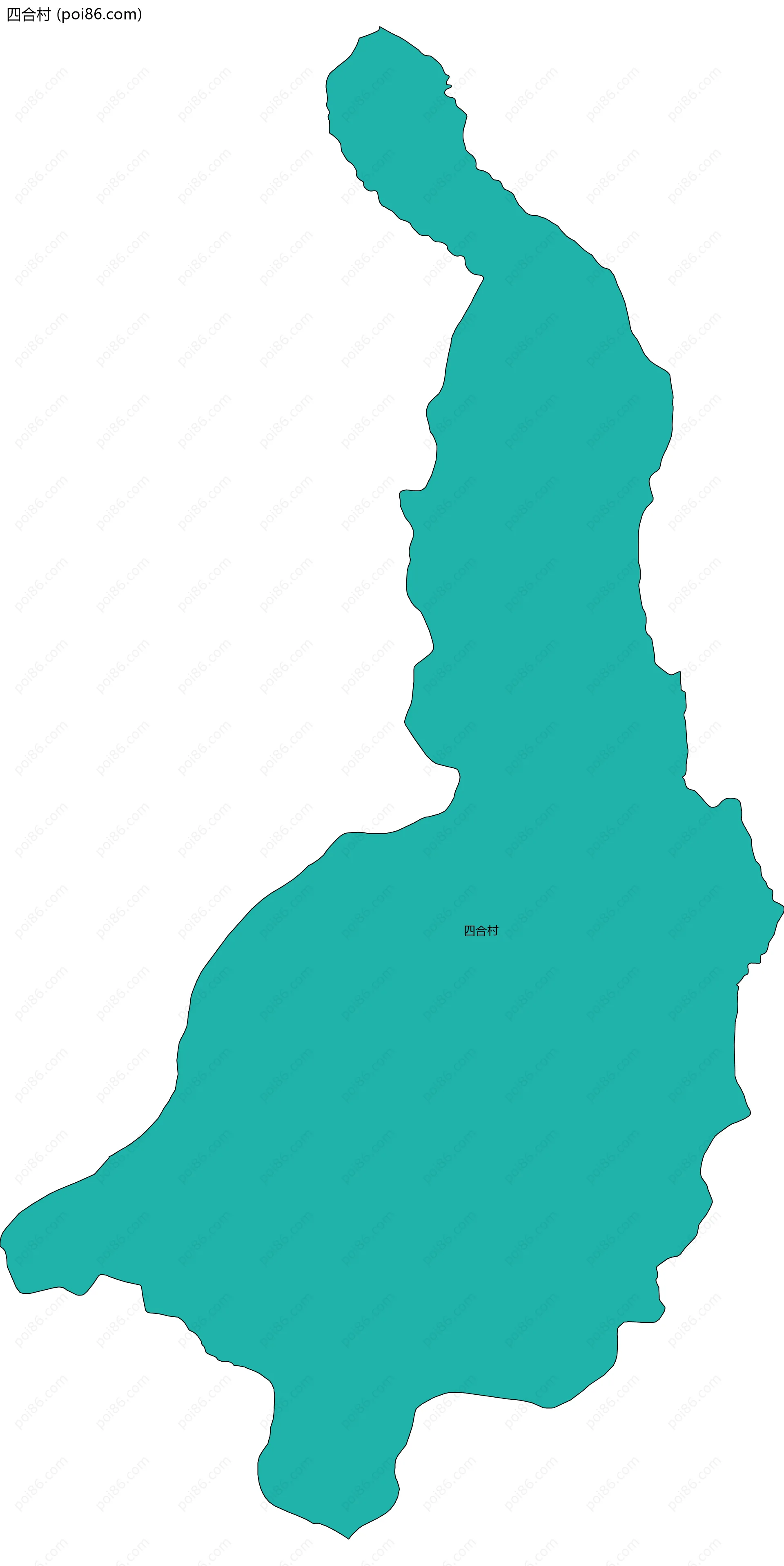 四合村边界地图