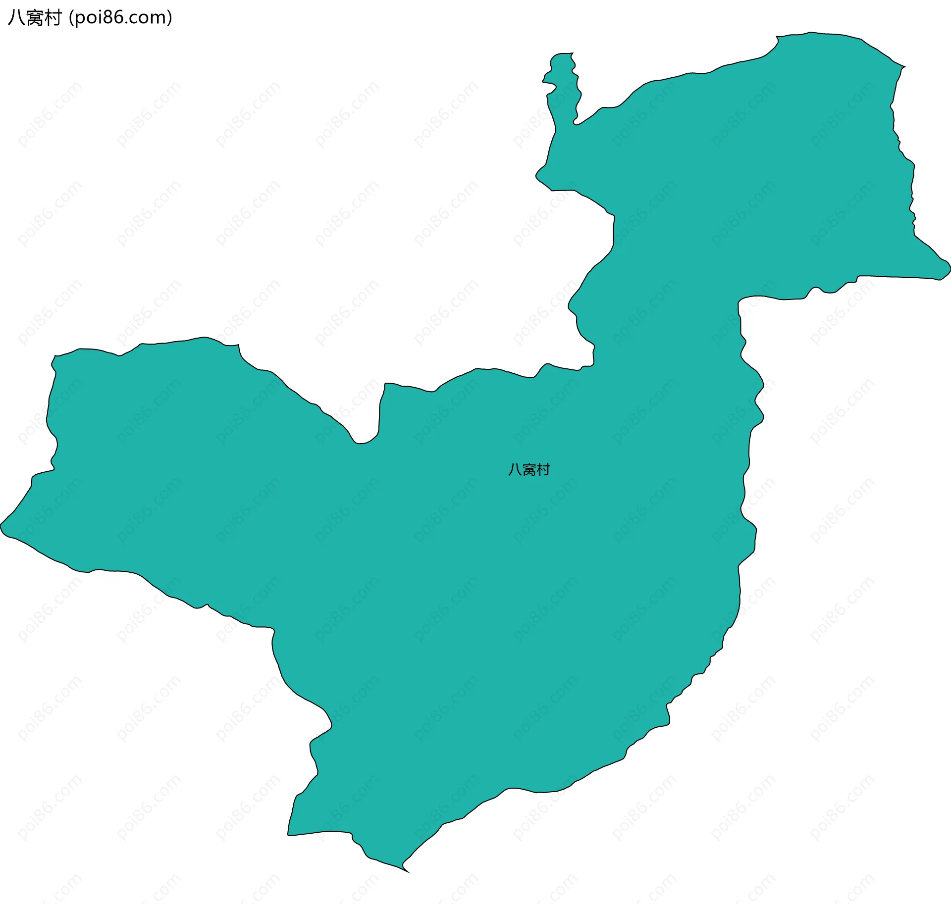 八窝村边界地图
