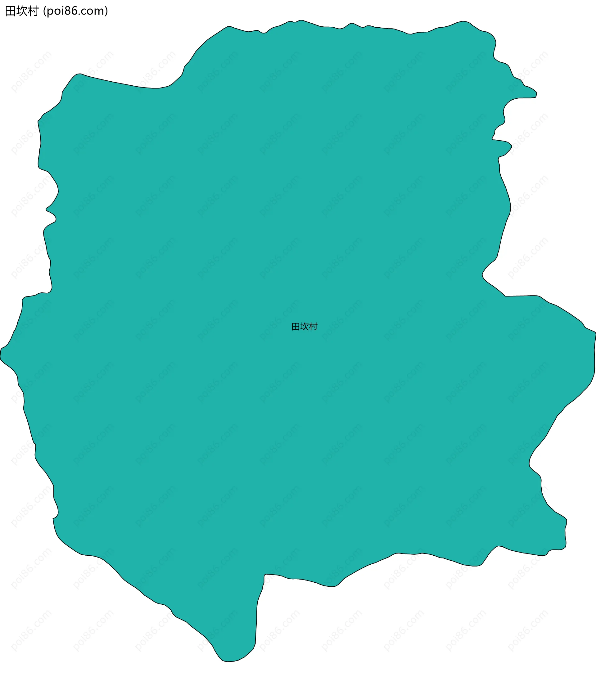 田坎村边界地图