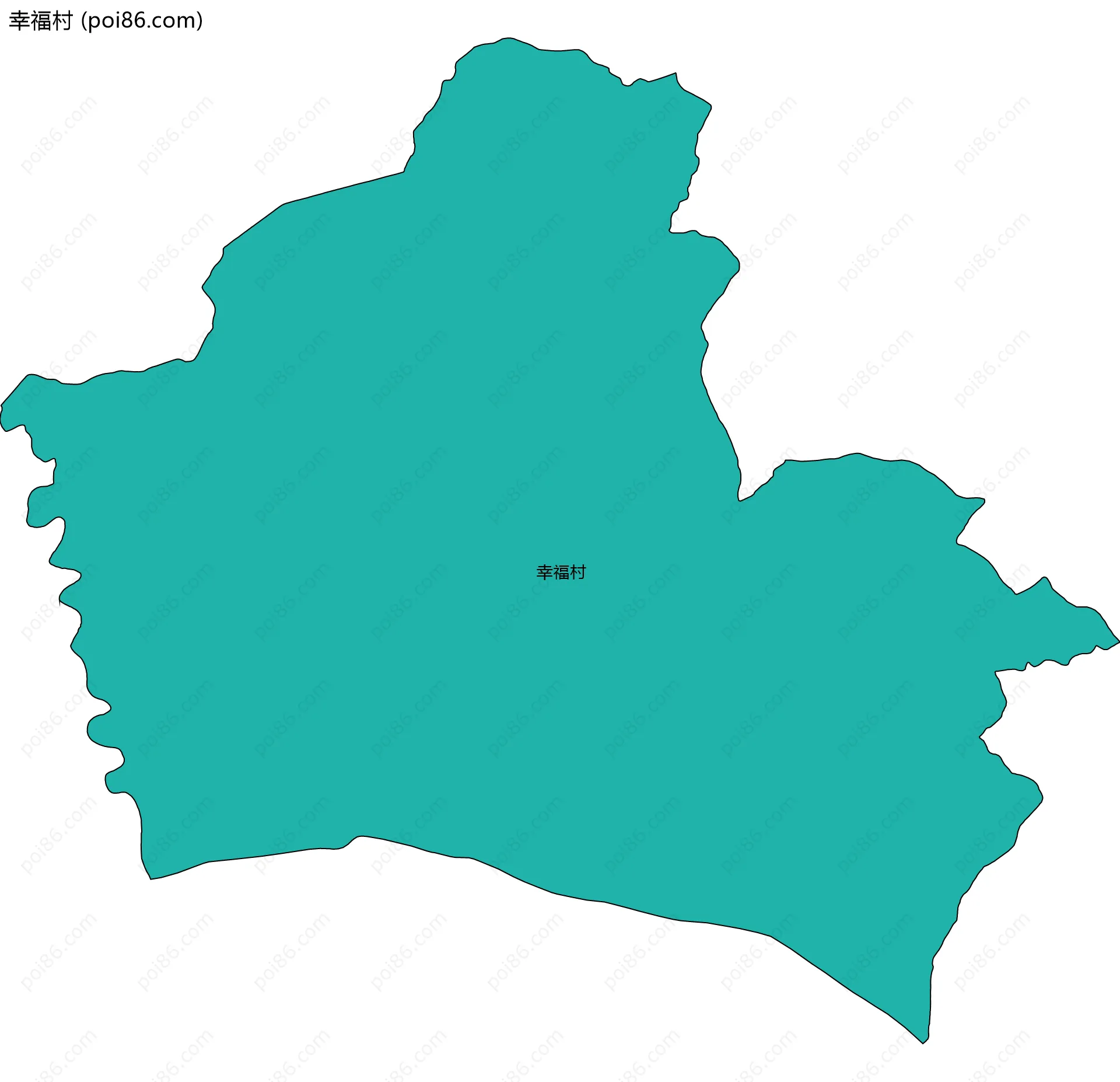 幸福村边界地图