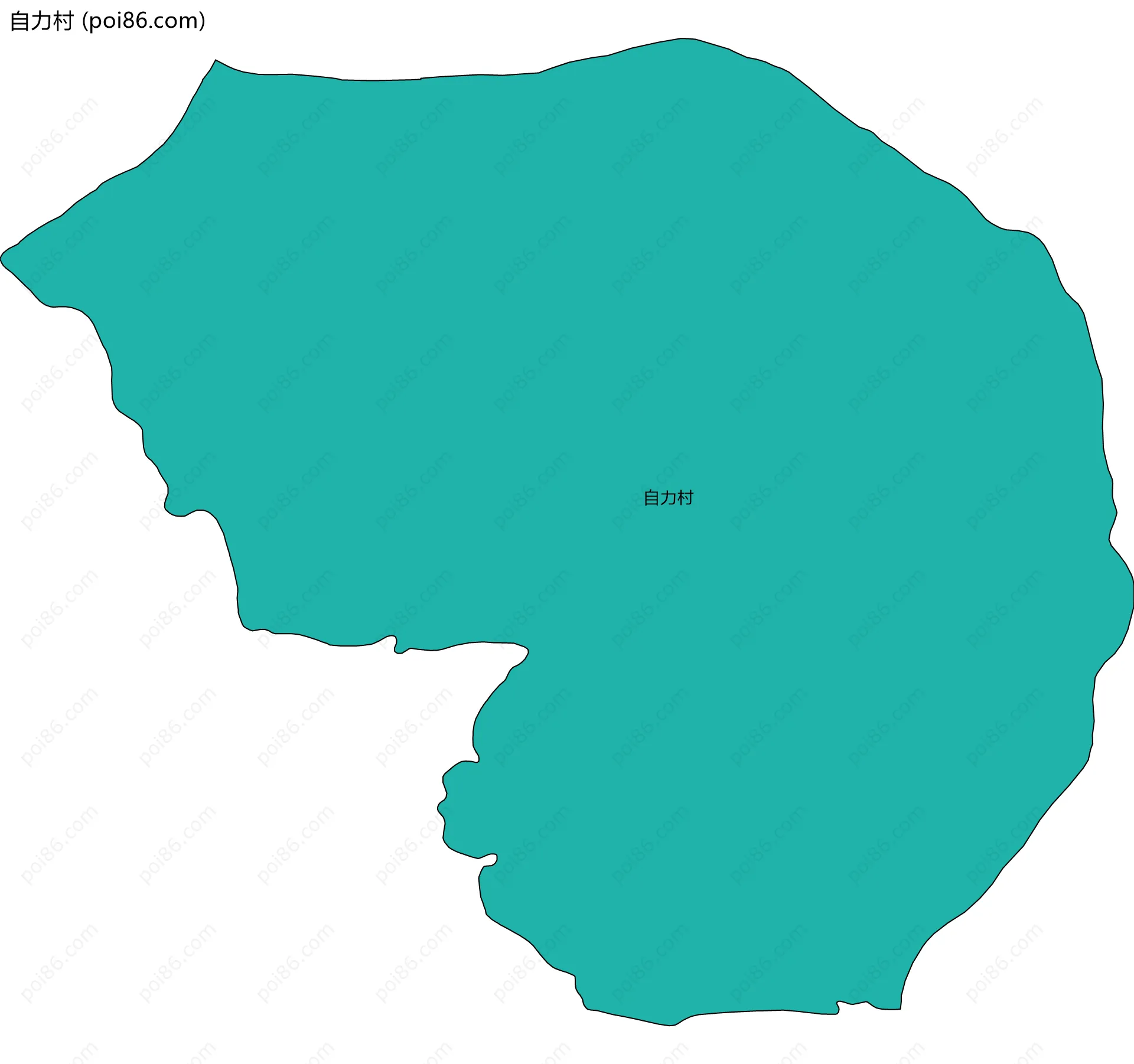 自力村边界地图