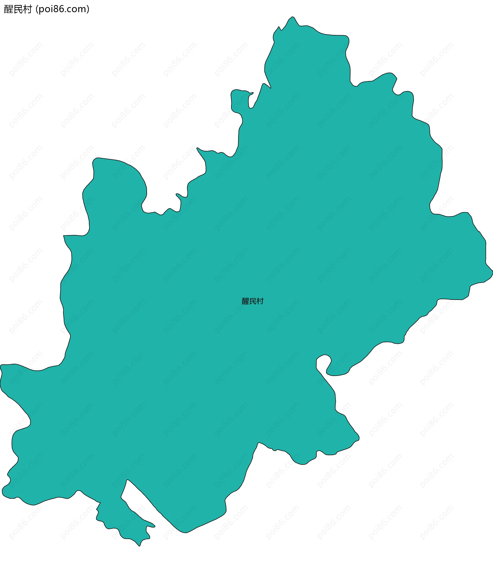 醒民村边界地图