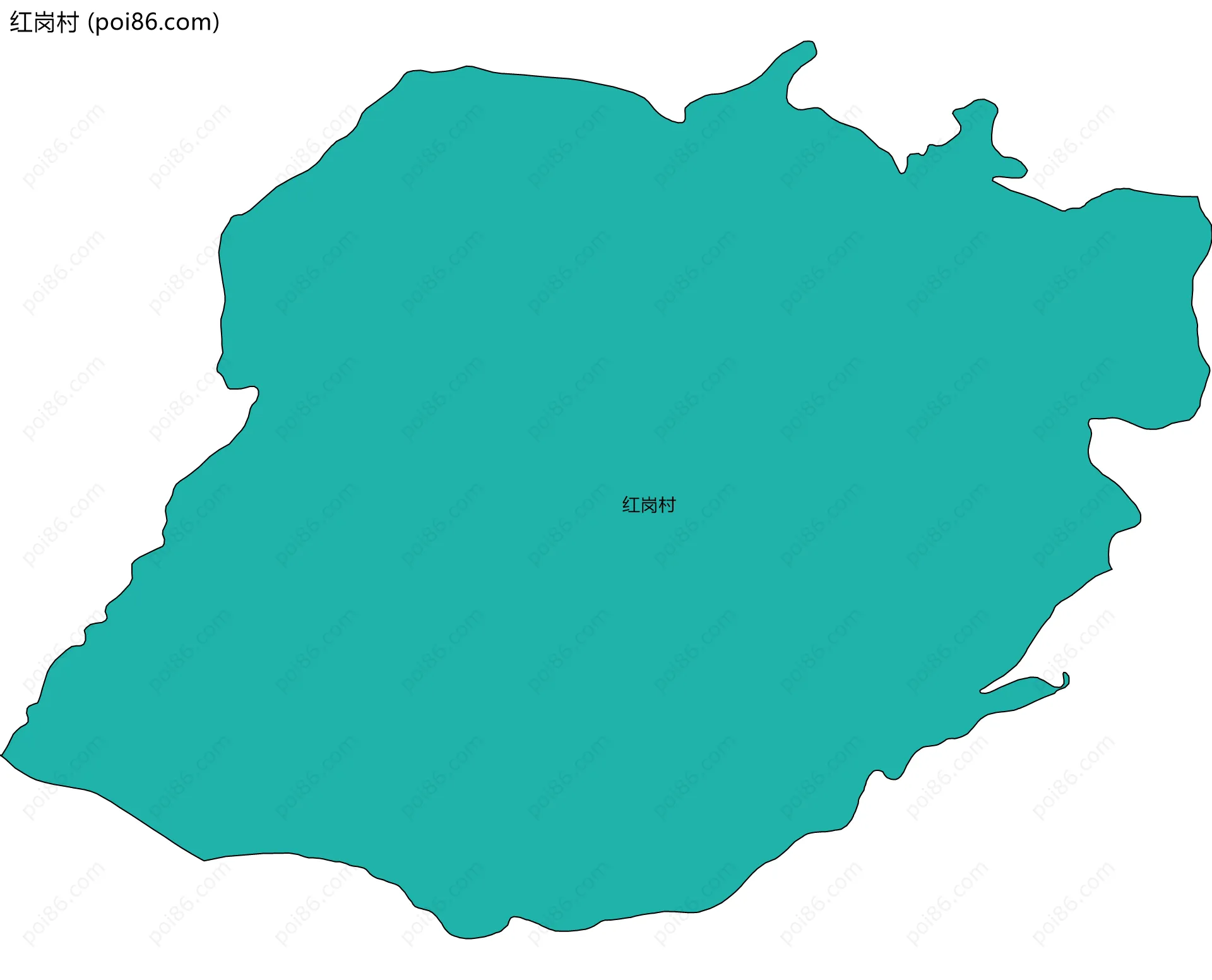 红岗村边界地图