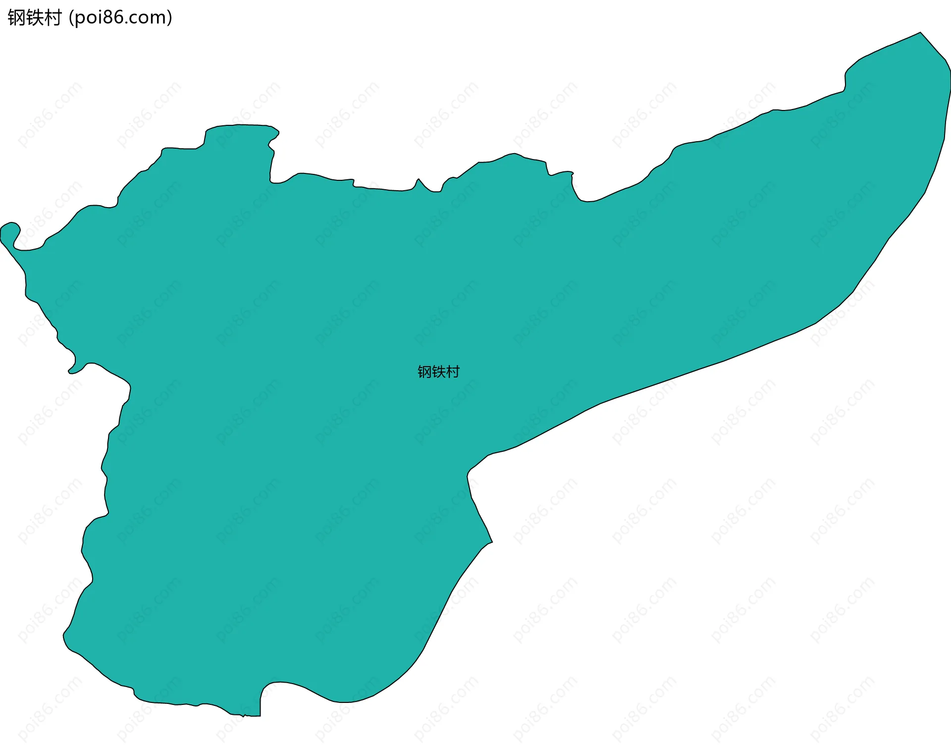 钢铁村边界地图