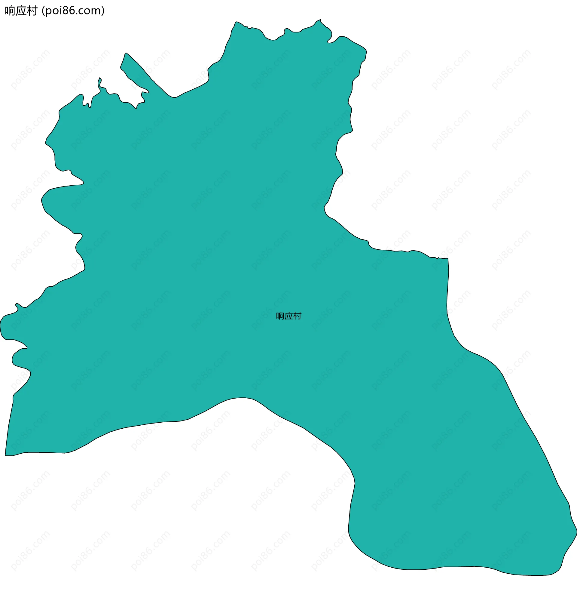 响应村边界地图