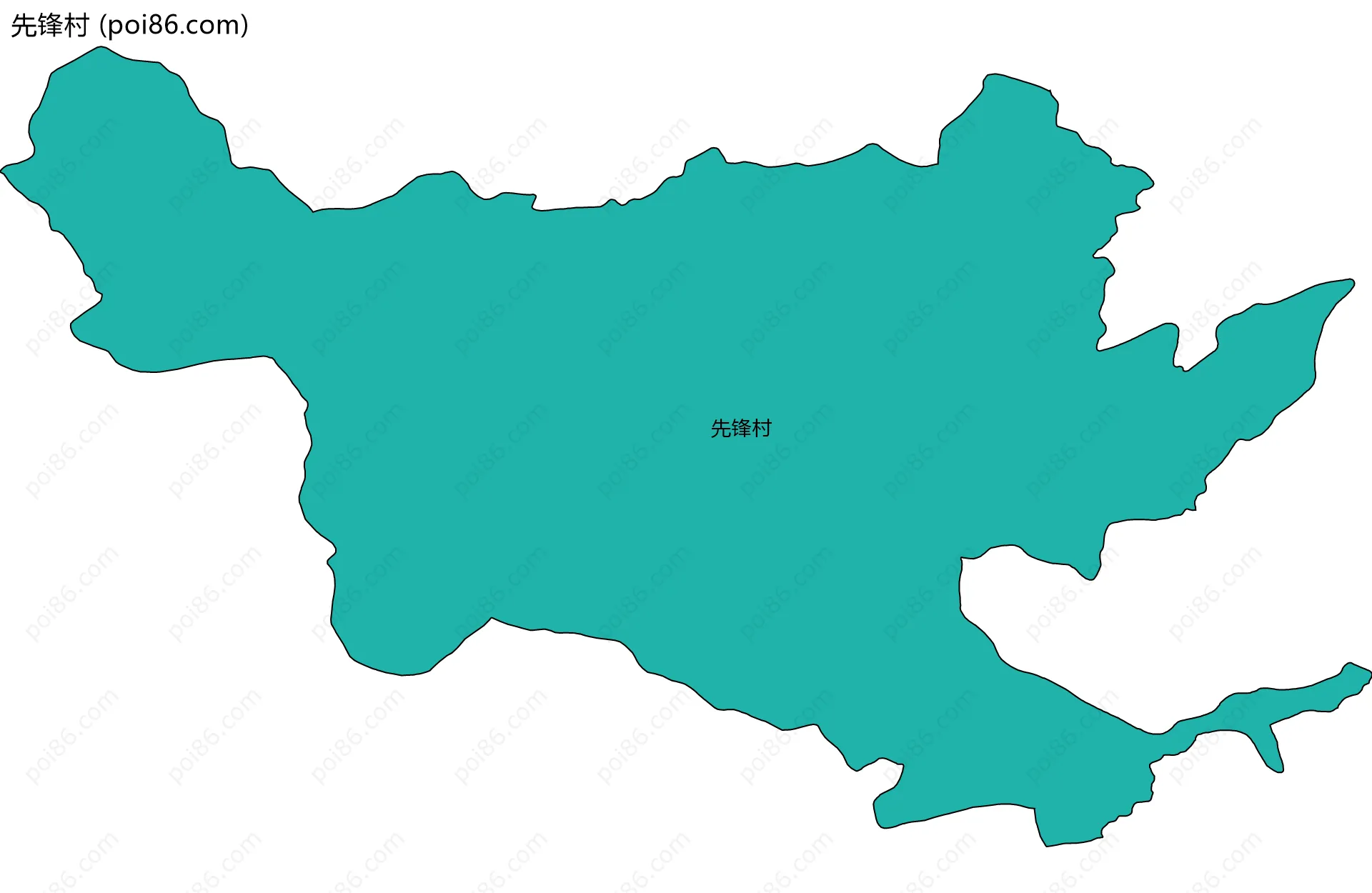 先锋村边界地图