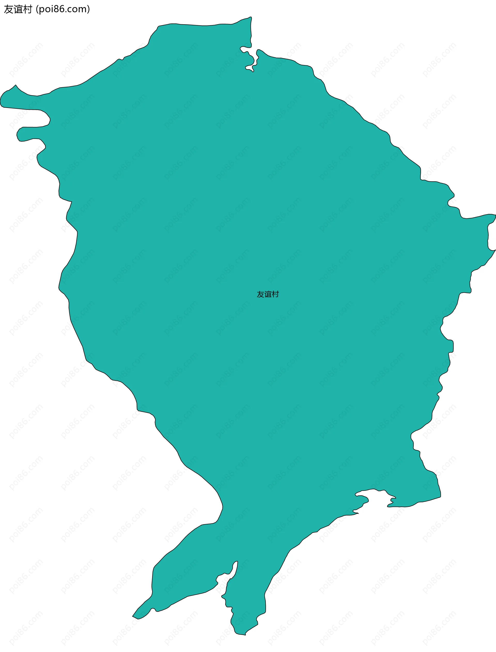 友谊村边界地图