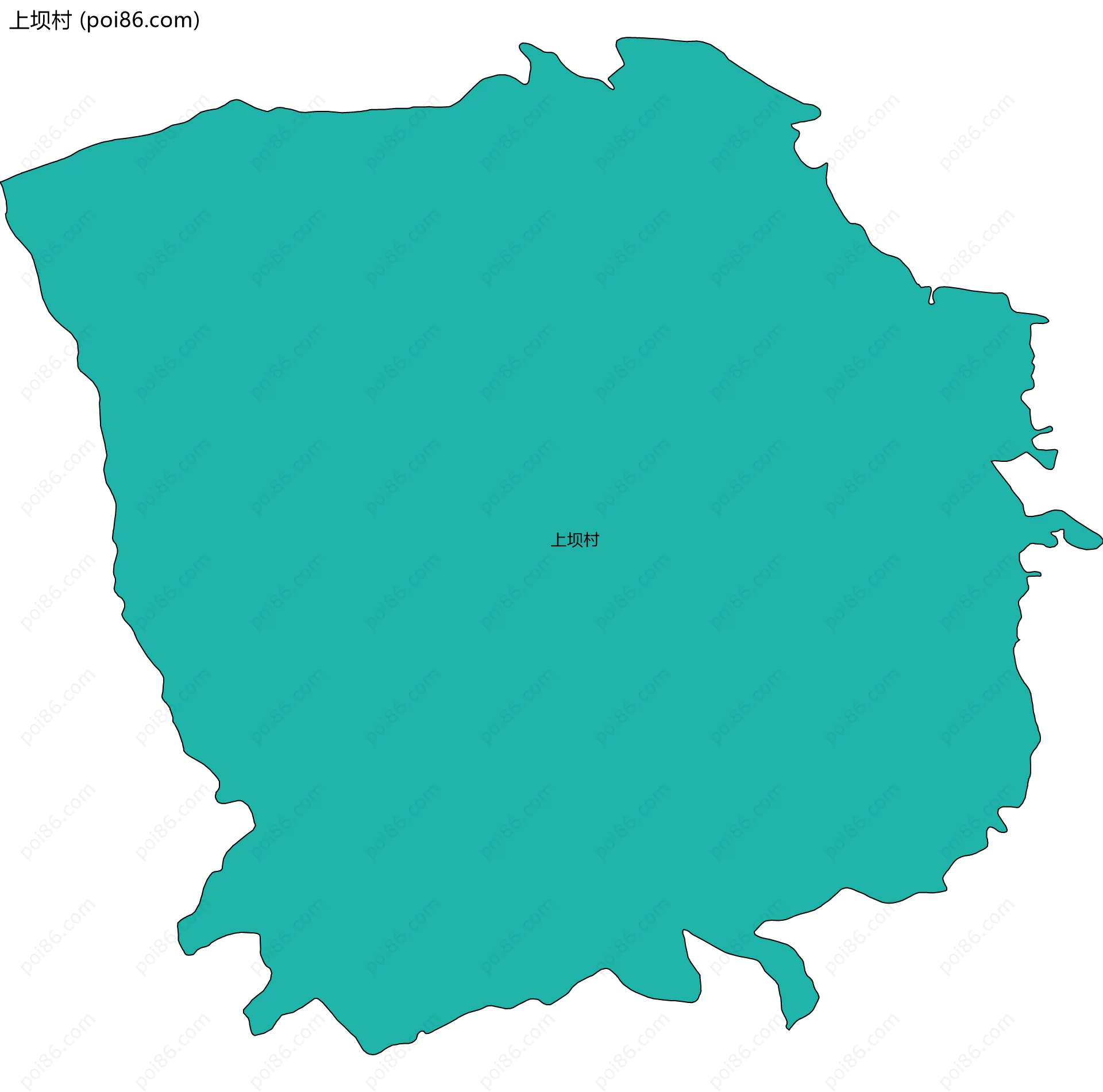 上坝村边界地图
