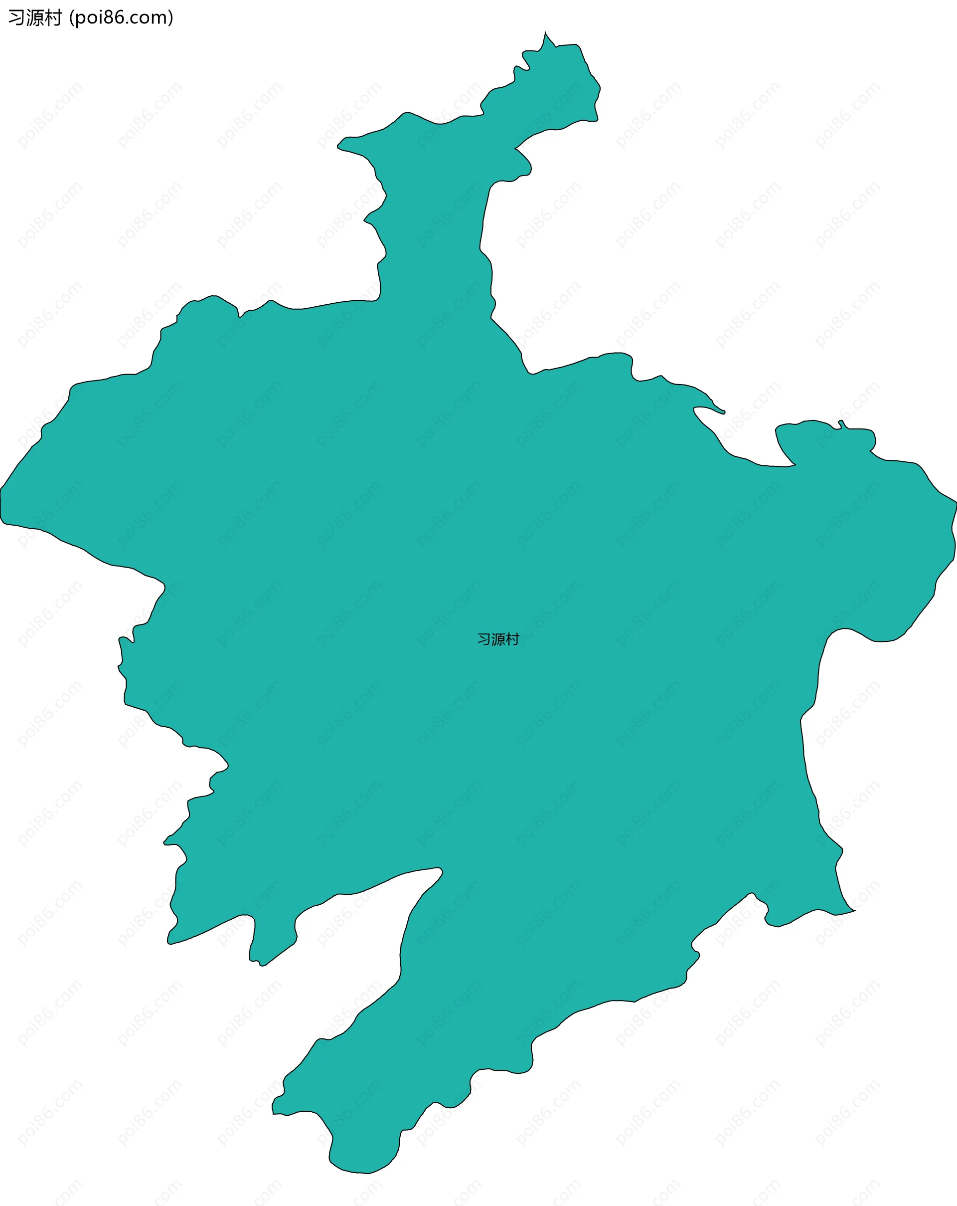 习源村边界地图