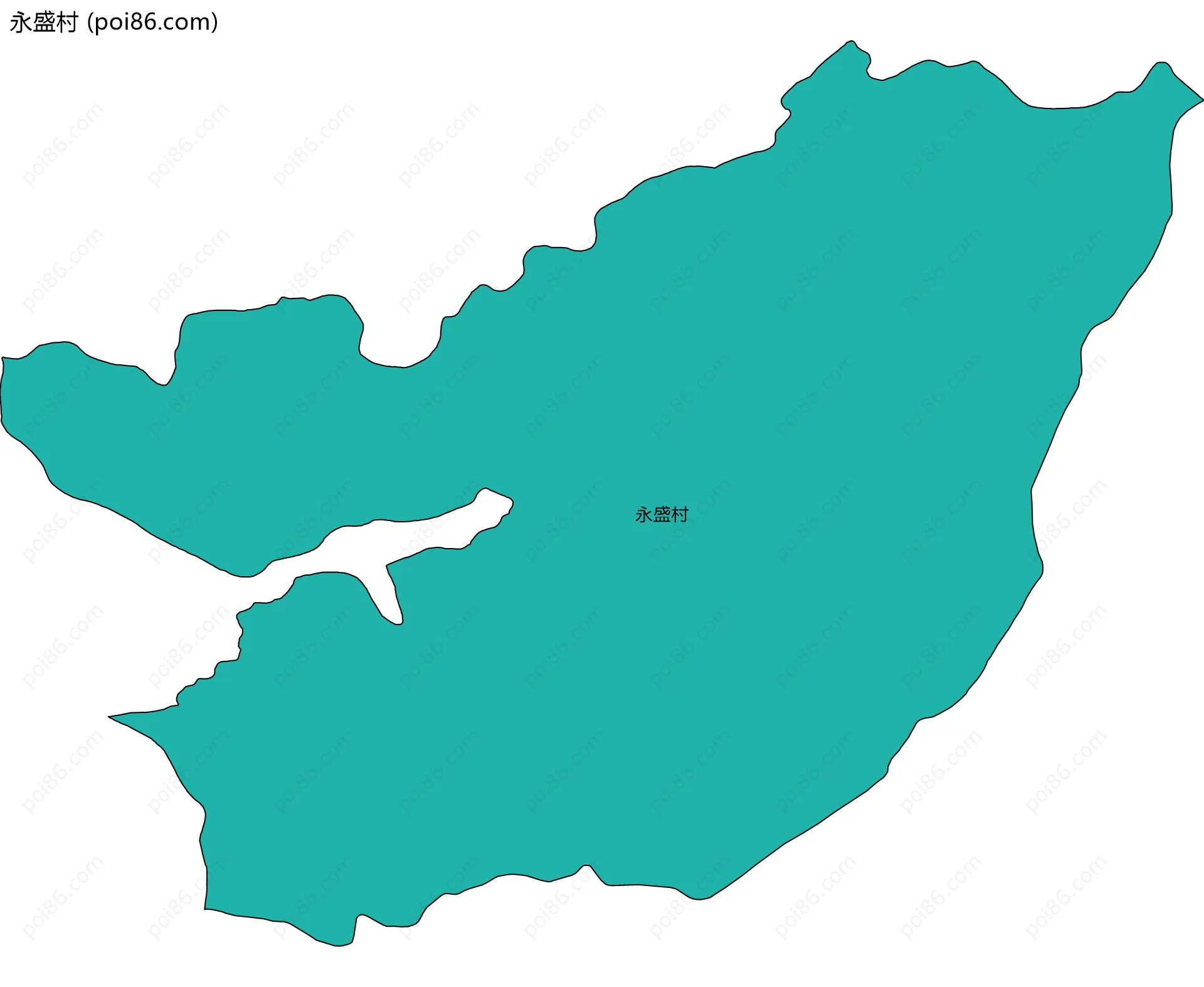 永盛村边界地图