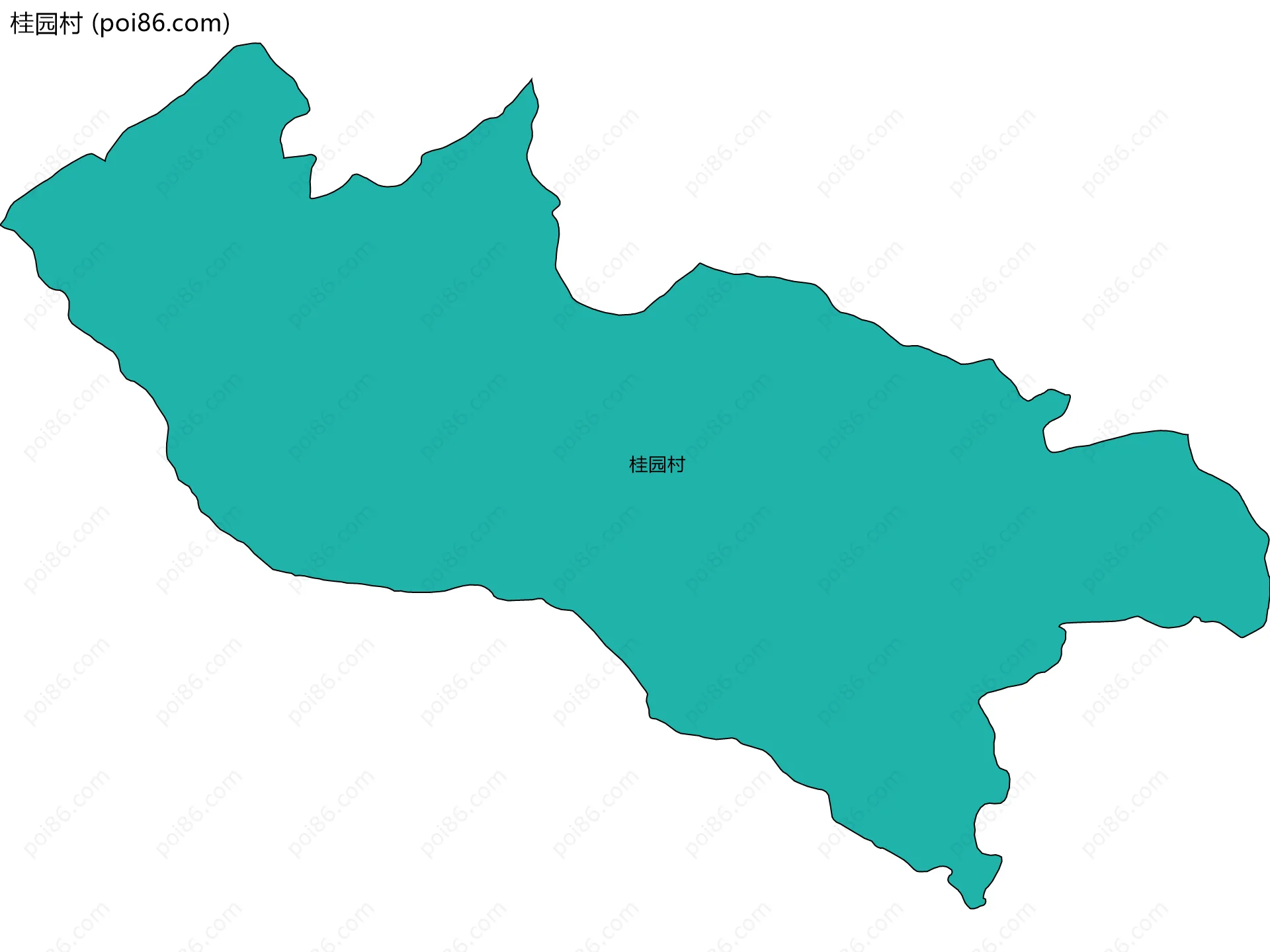 桂园村边界地图