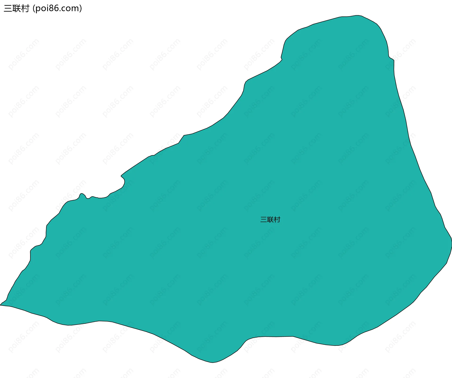 三联村边界地图