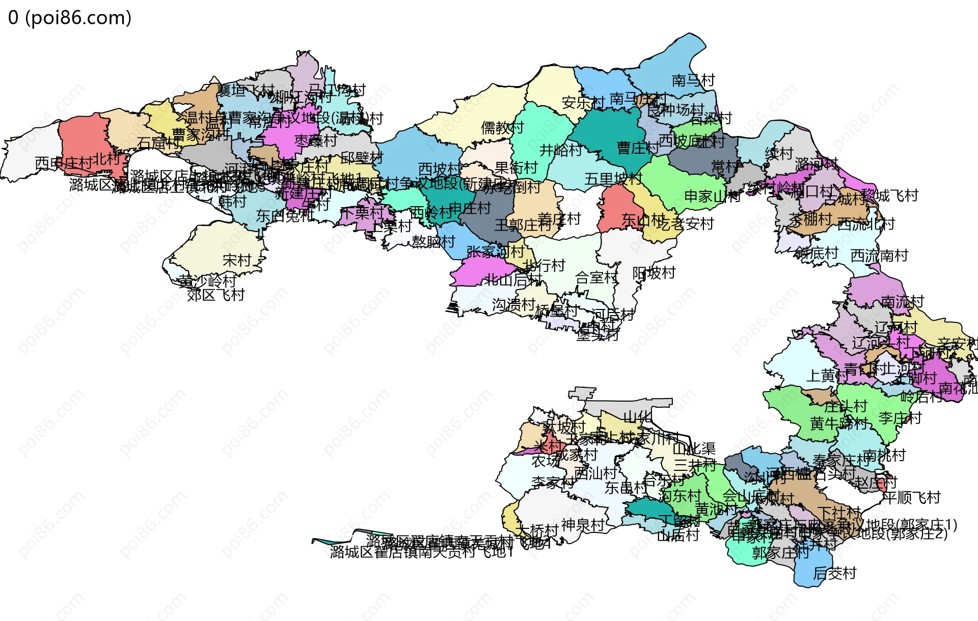 0边界地图(五级行政区划)